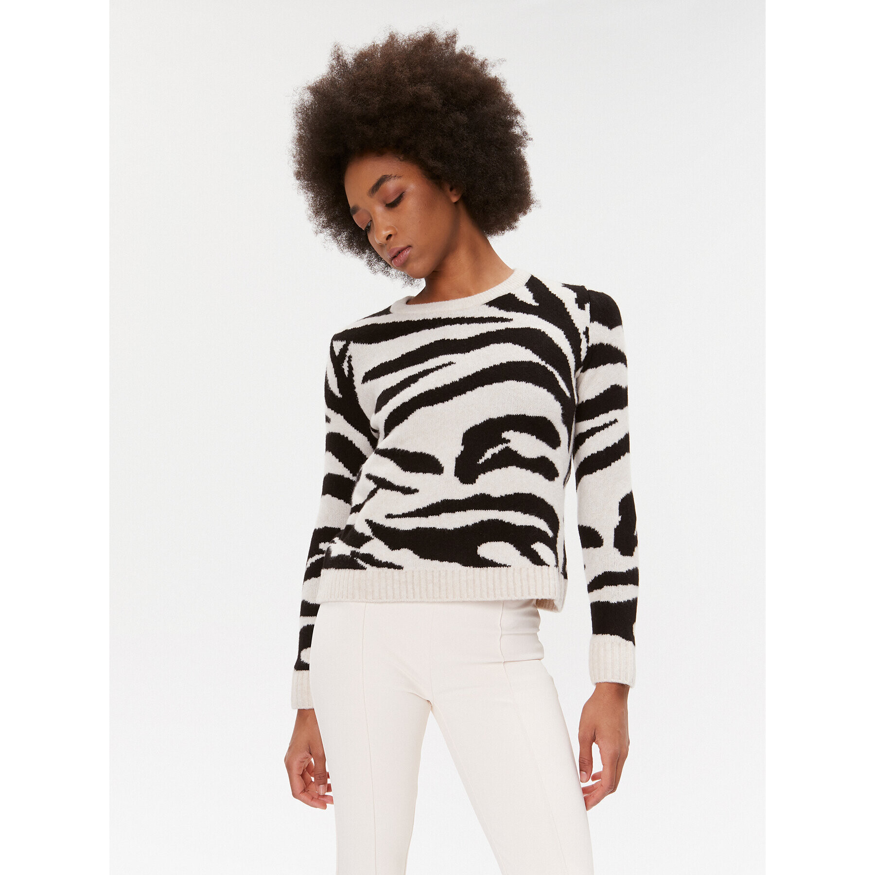 Morgan Sweater 232-MZEBRA Fekete Regular Fit - Pepit.hu