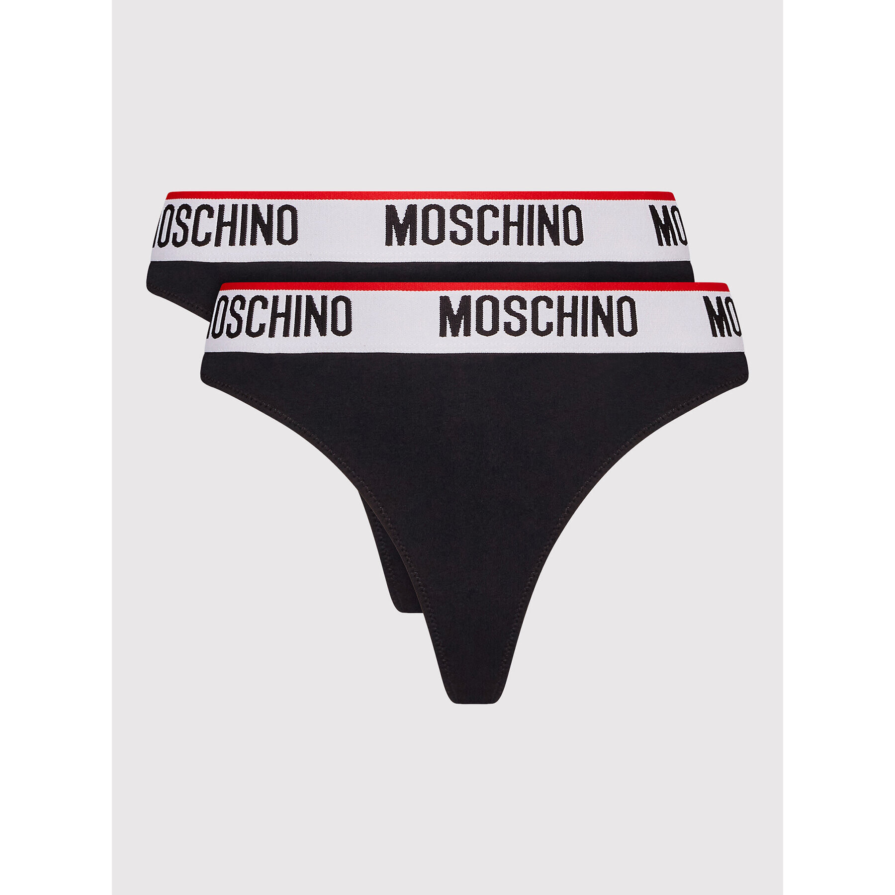 MOSCHINO Underwear & Swim 2 db tanga 4744 9003 Fekete - Pepit.hu