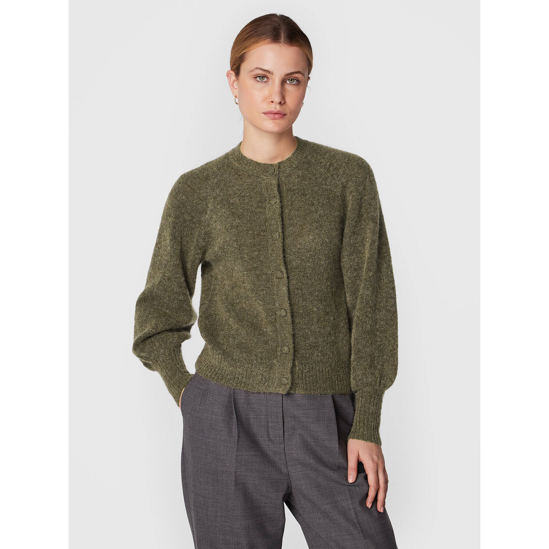 Moss Copenhagen Kardigán Maimee 17225 Barna Regular Fit - Pepit.hu