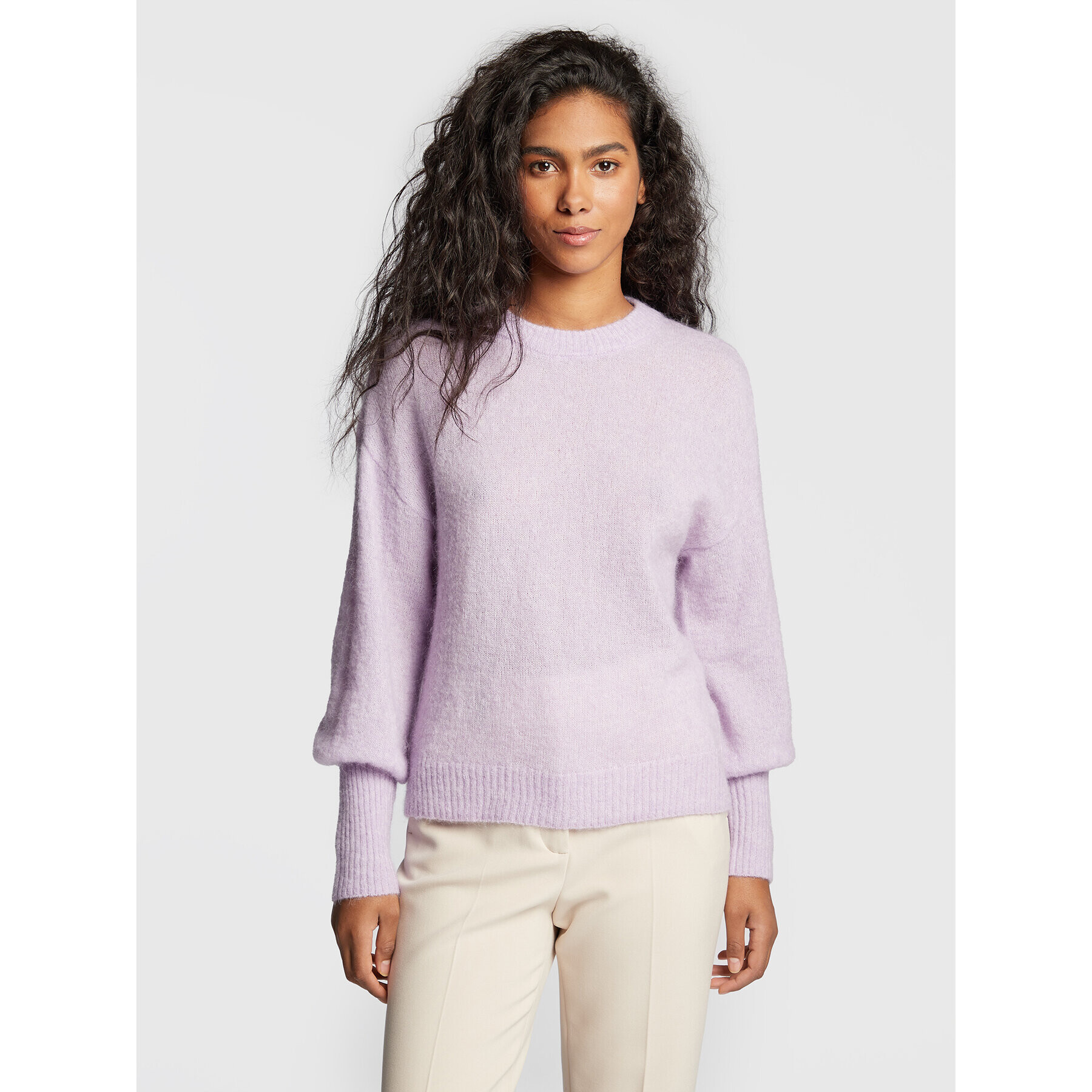 Moss Copenhagen Sweater Cheanna 17206 Lila Regular Fit - Pepit.hu