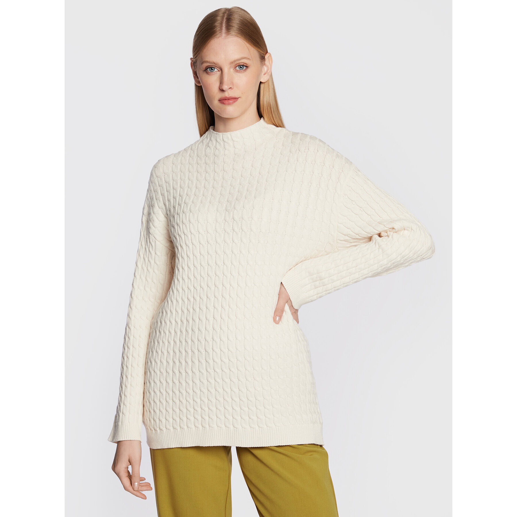 Moss Copenhagen Sweater Jalda Rachelle 17177 Ekru Oversize - Pepit.hu