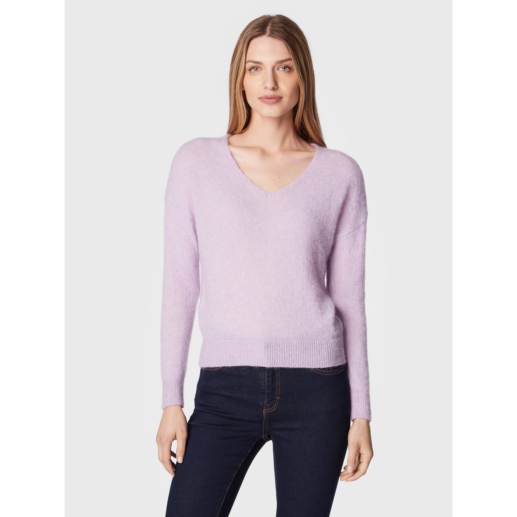 Moss Copenhagen Sweater Mohair 16919 Lila Regular Fit - Pepit.hu