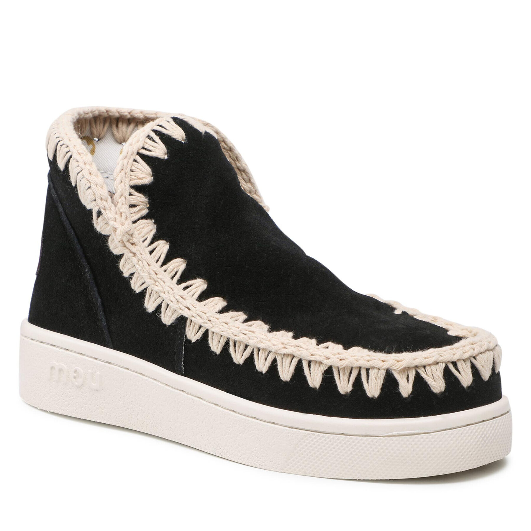 Mou Cipő Summer Eskimo Sneaker Perforated Suede SW211000O Fekete - Pepit.hu