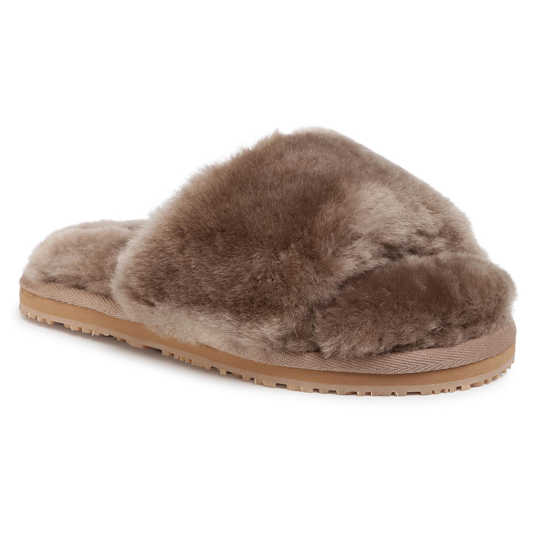 Mou Papucs Sheepskin Fur Slide Slipper FW161001L Barna - Pepit.hu