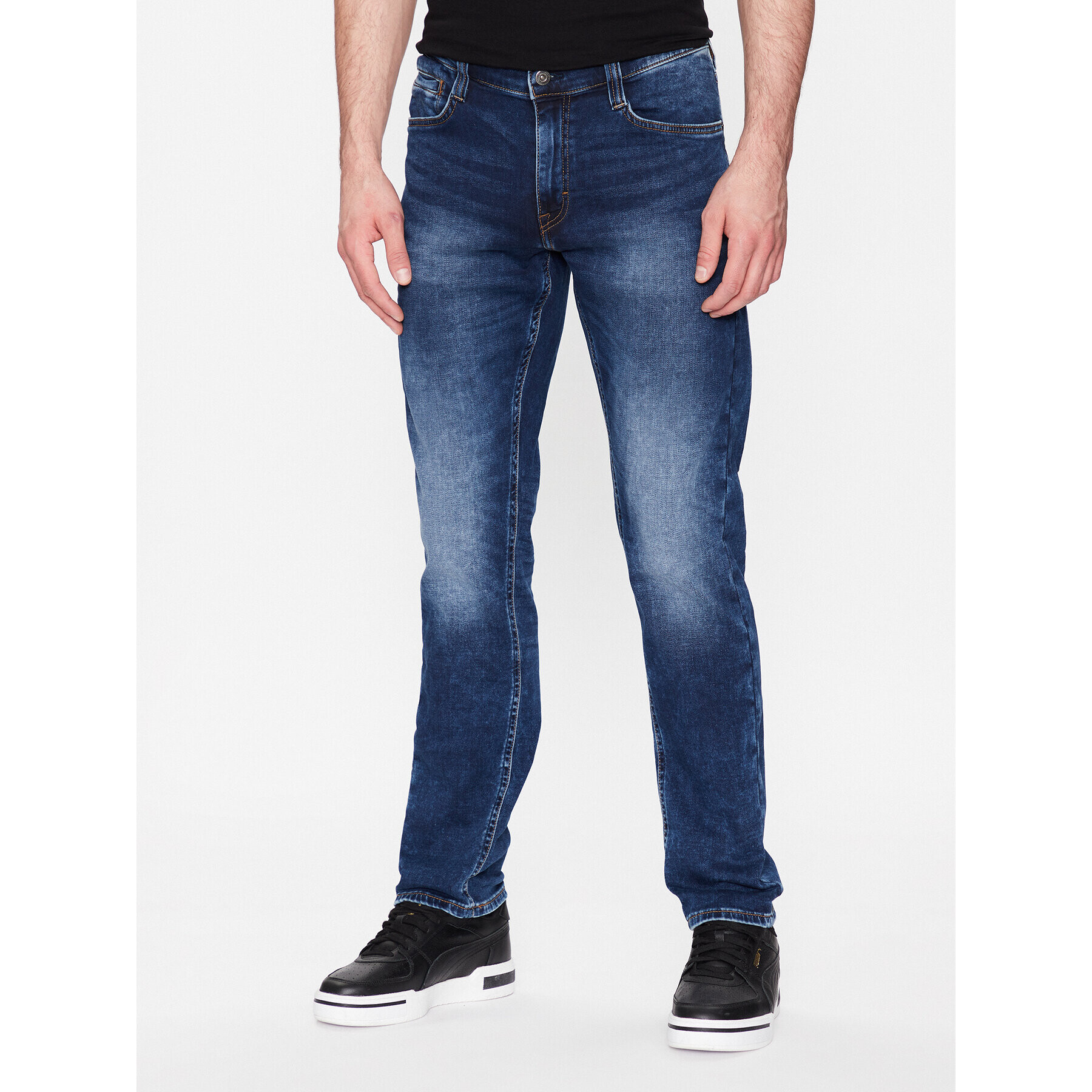 Mustang Farmer Oregon 1006064 Kék Slim Tapered Fit - Pepit.hu