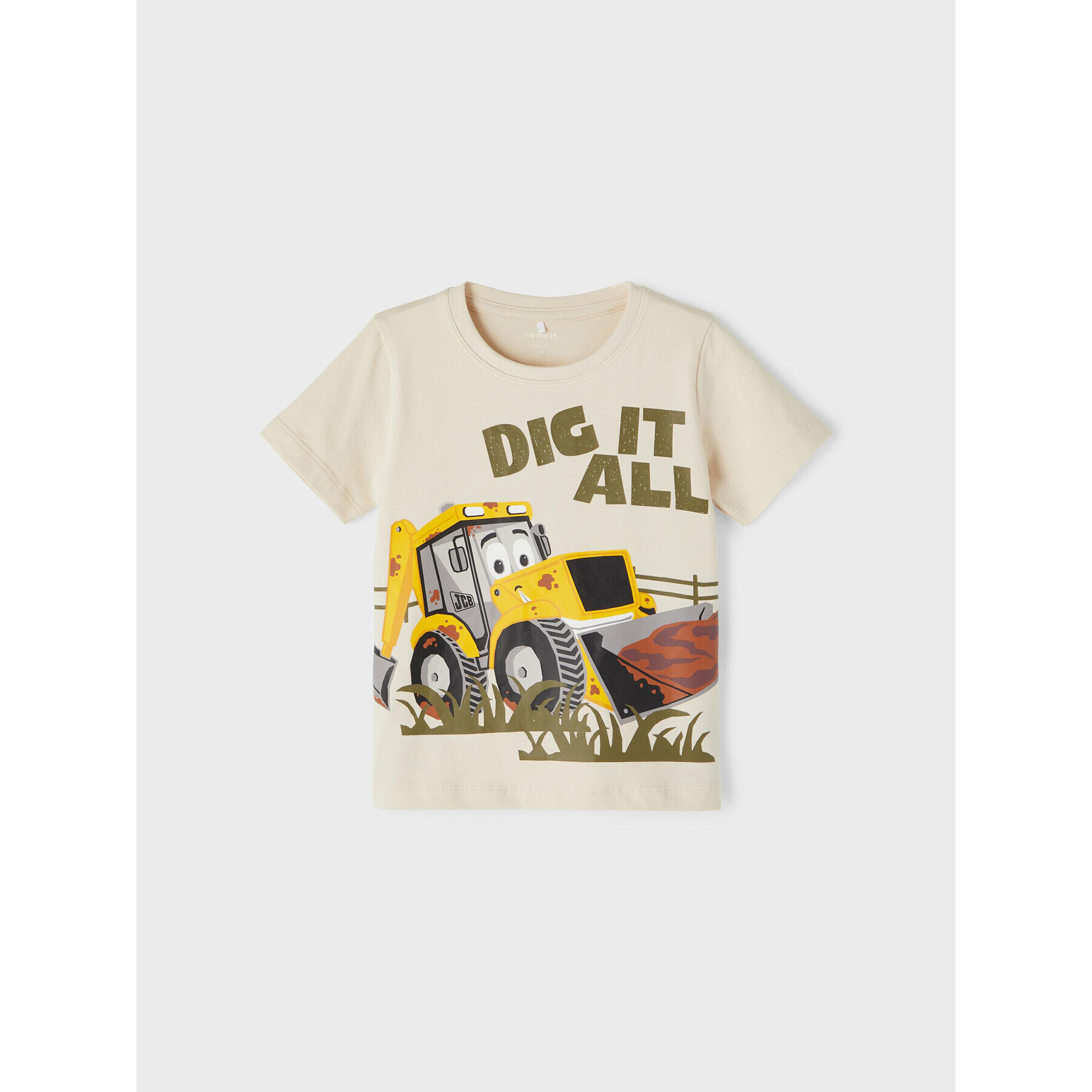 NAME IT Póló JCB 13203569 Bézs Regular Fit - Pepit.hu