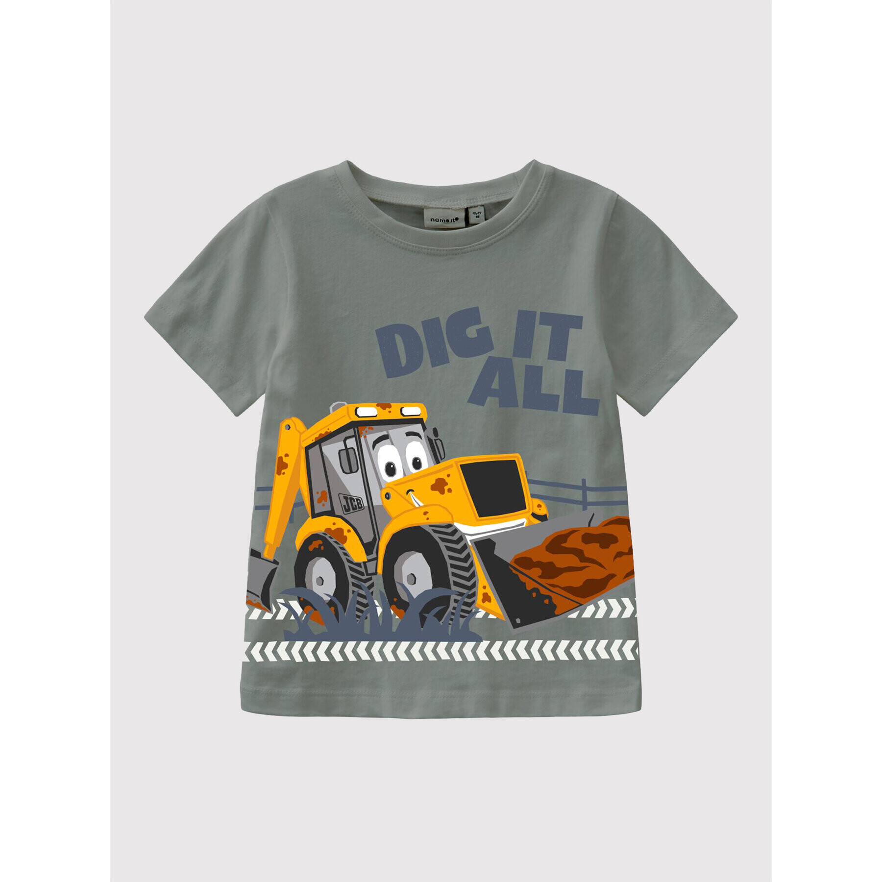 NAME IT Póló JCB 13203569 Zöld Regular Fit - Pepit.hu