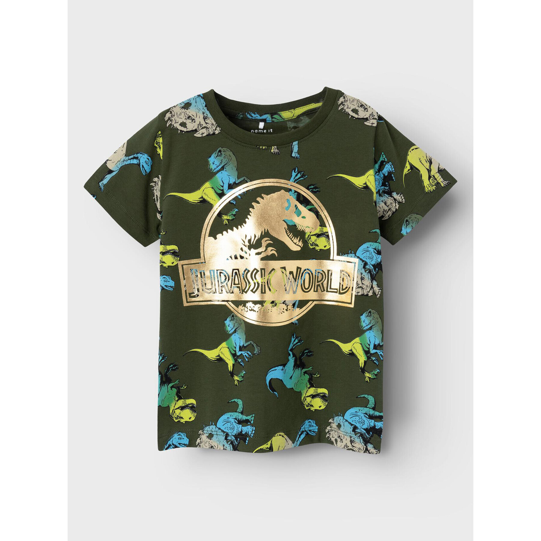 NAME IT Póló Jurassic World 13219776 Zöld Regular Fit - Pepit.hu