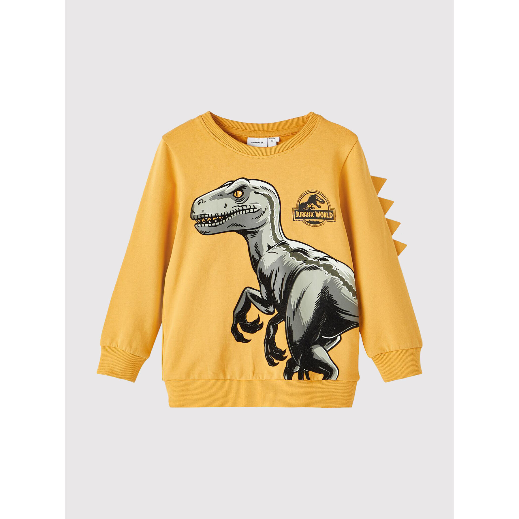 NAME IT Pulóver JURASSIC WORLS 13205225 Sárga Regular Fit - Pepit.hu