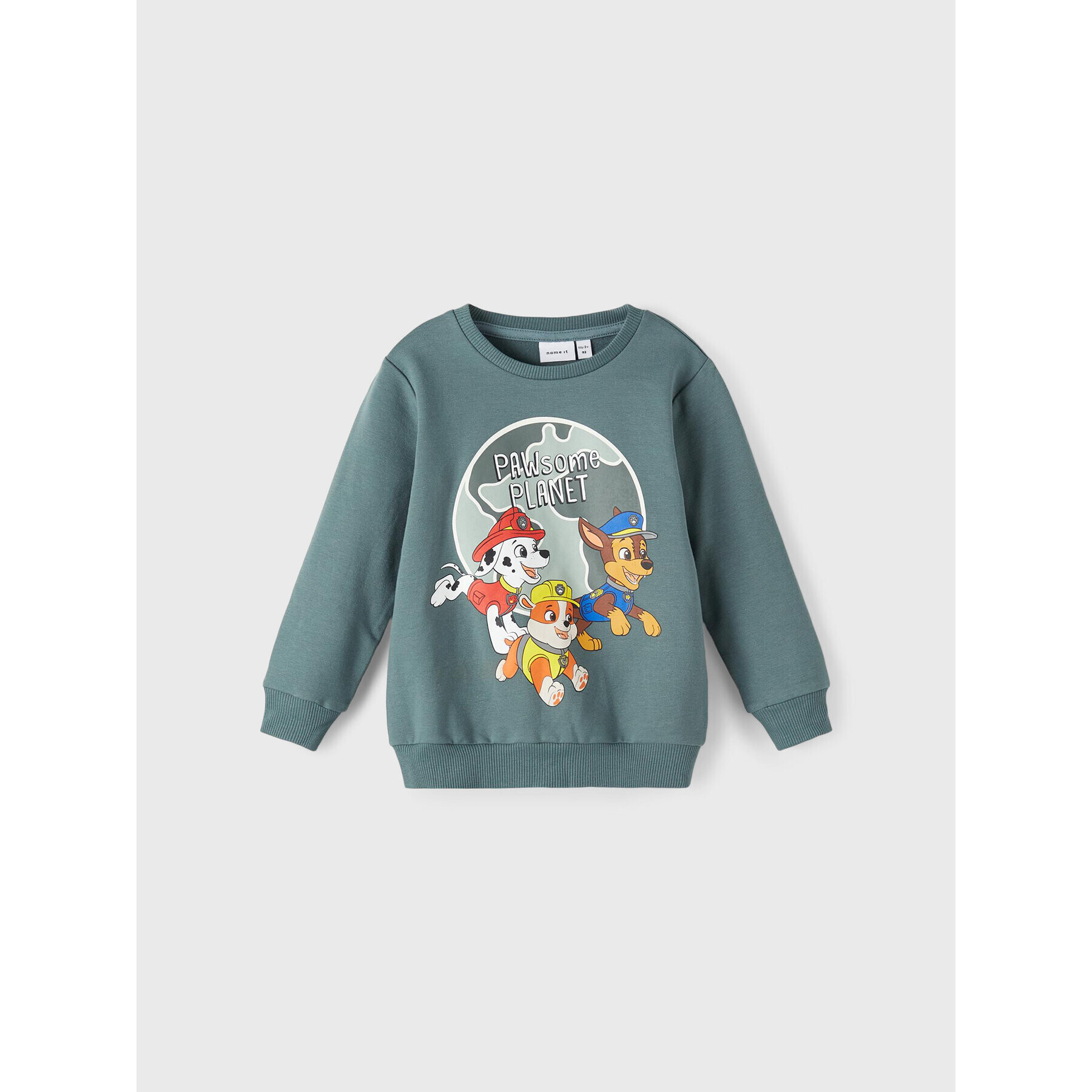 NAME IT Pulóver PAW PATROL 13208021 Zöld Regular Fit - Pepit.hu