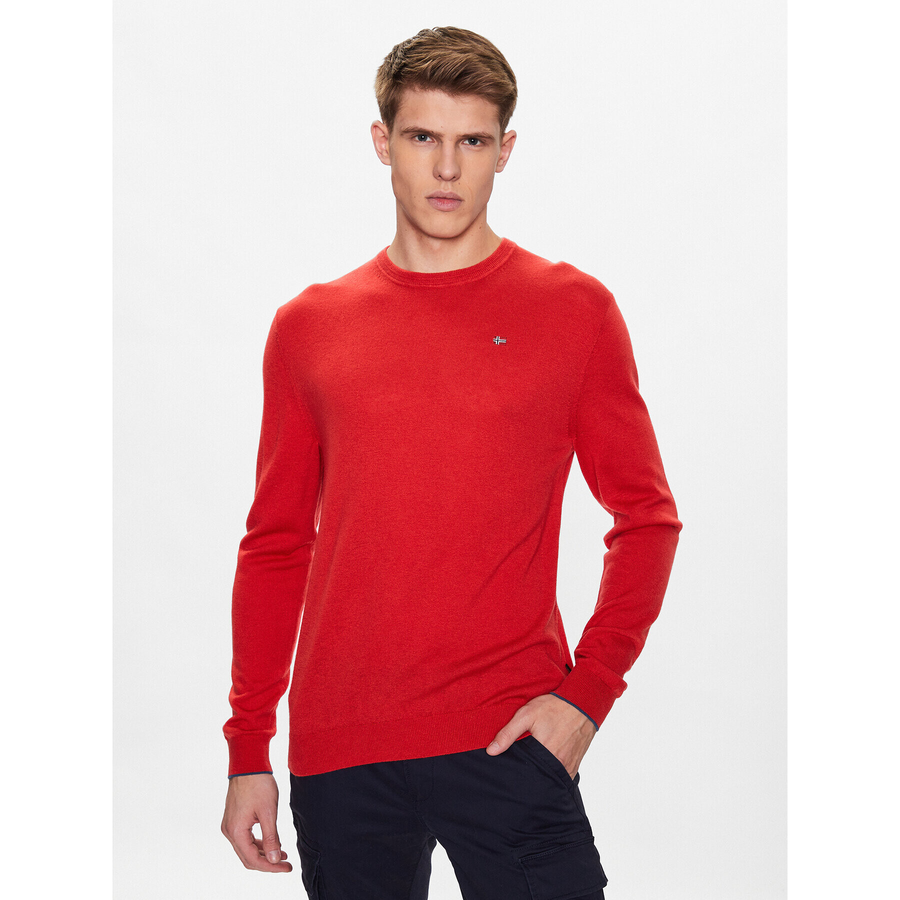 Napapijri Sweater Damavand NP0A4GJU Piros Regular Fit - Pepit.hu