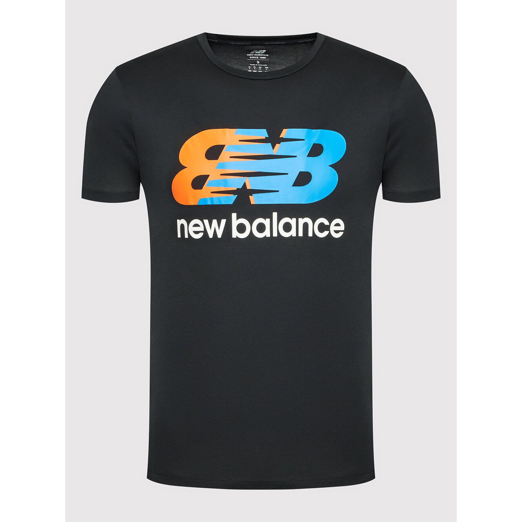 New Balance Póló Graphic MT11071 Fekete Athletic Fit - Pepit.hu