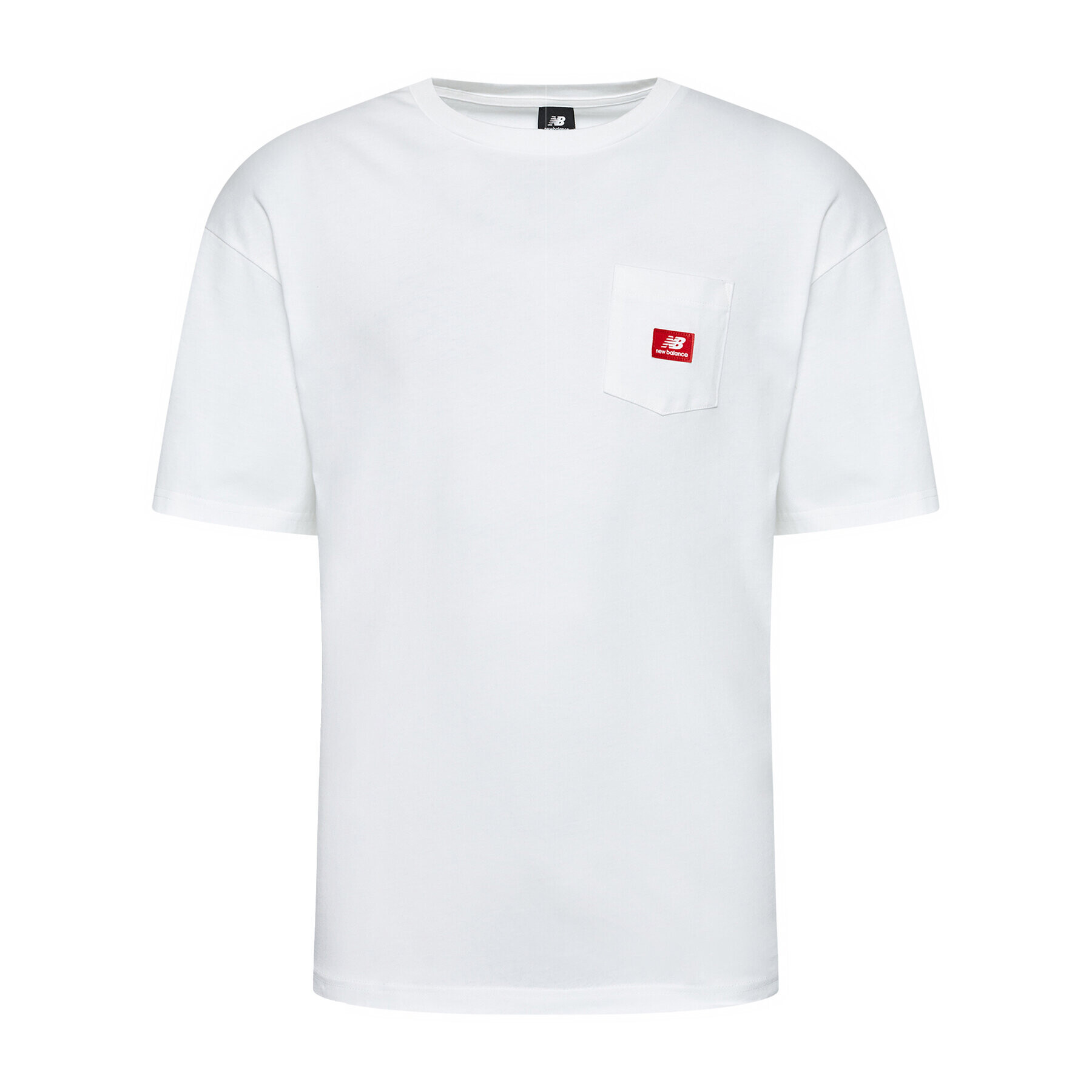 New Balance Póló Pocket Tee MT01567 Fehér Relaxed Fit - Pepit.hu