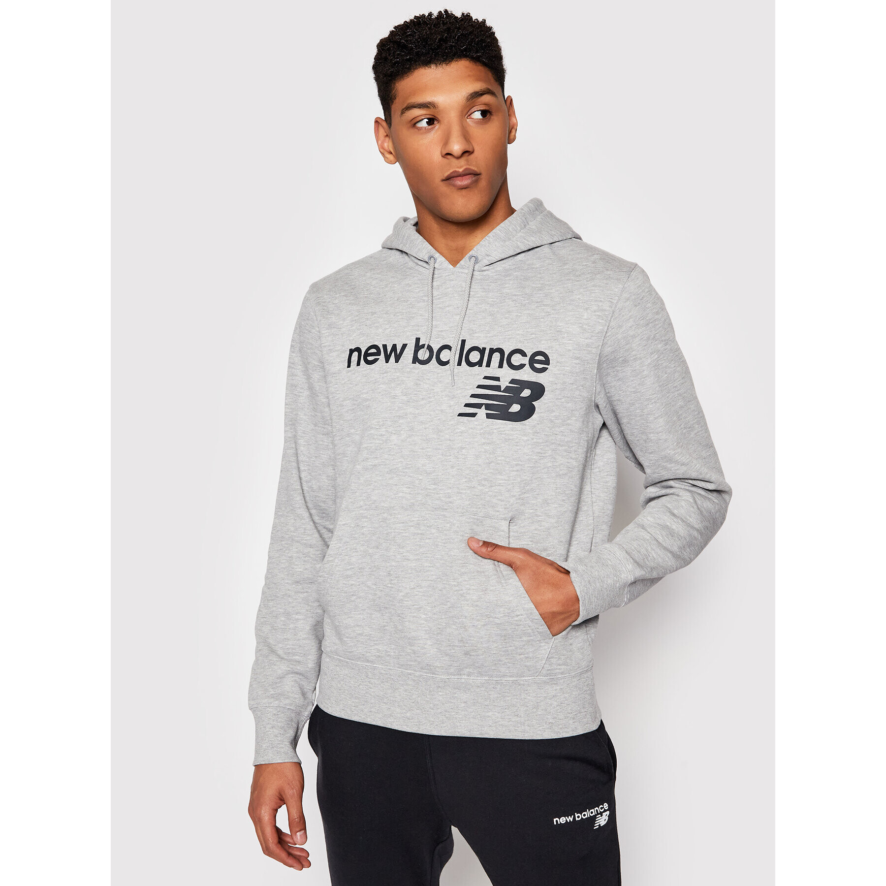 New Balance Pulóver C C F Hoodie MT03910 Szürke Relaxed Fit - Pepit.hu