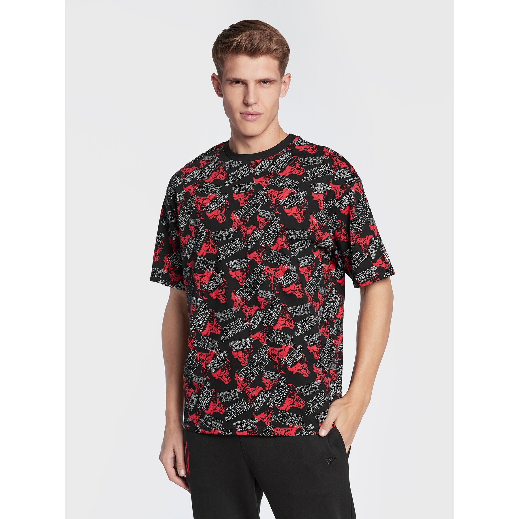 New Era Póló Chicago Bulls Logo Print 60284618 Színes Oversize - Pepit.hu