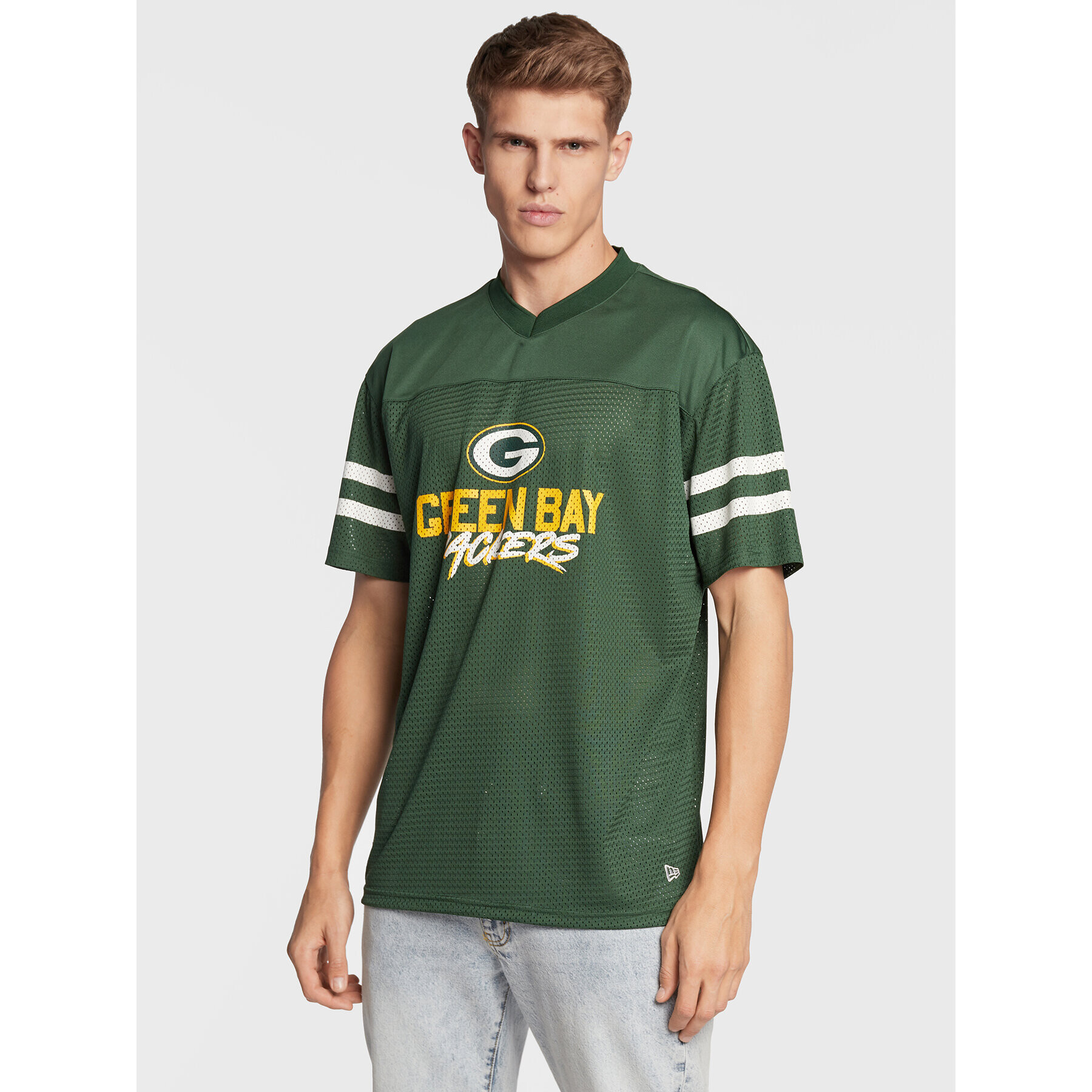 New Era Póló Green Bay Packers NFL Script 60284670 Zöld Relaxed Fit - Pepit.hu