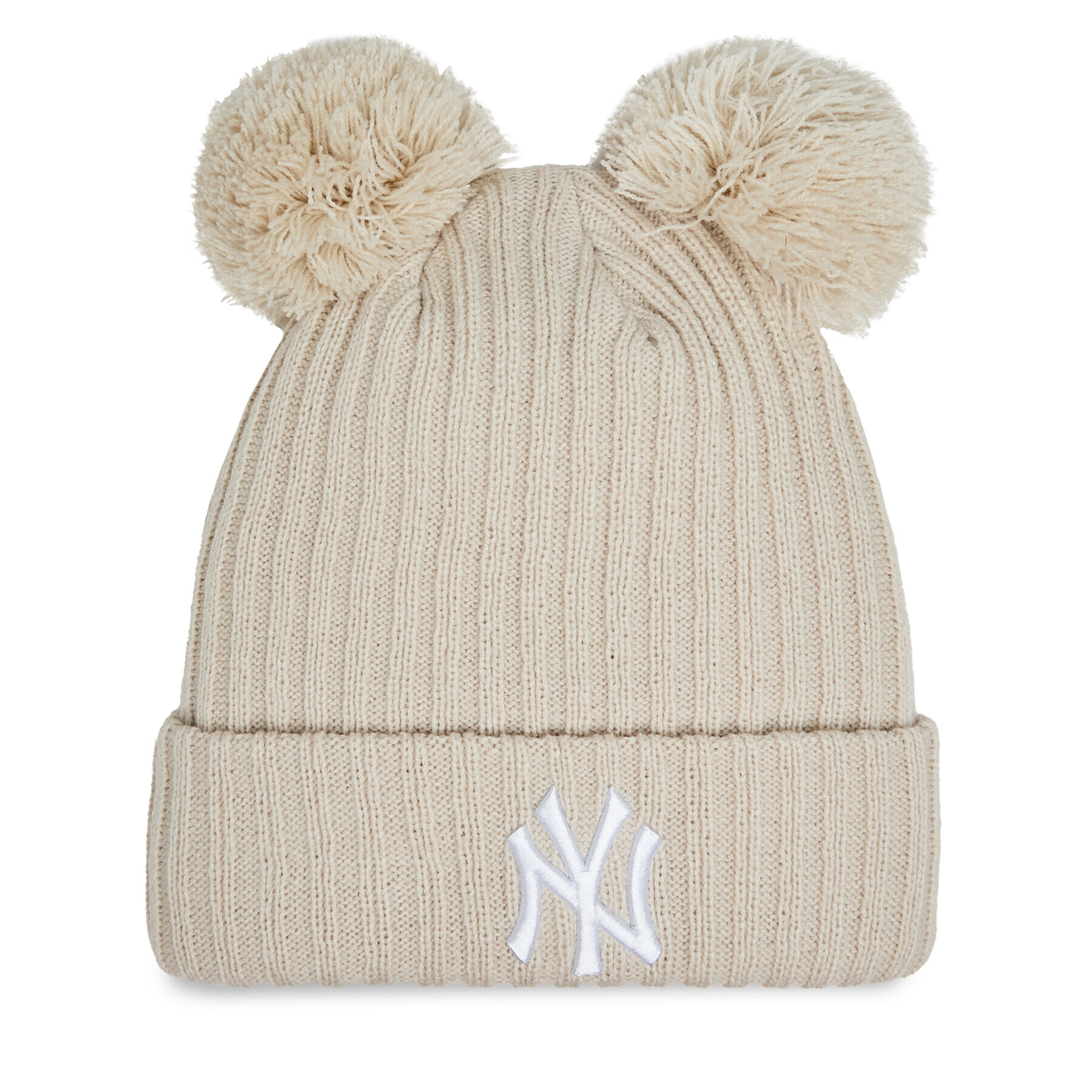 New Era Sapka Wmns Double Pom Beanie Nyy 60364292 Bézs - Pepit.hu