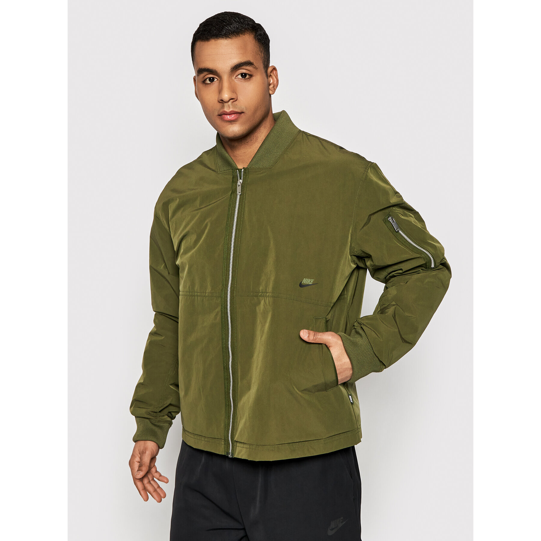 Nike Bomber dzseki Essentials DD4714 Zöld Regular Fit - Pepit.hu