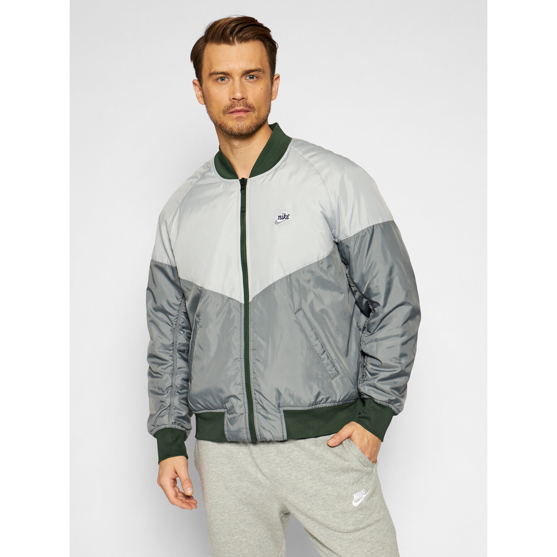 Nike Bomber dzseki Sportswear CZ9998 Szürke Loose Fit - Pepit.hu