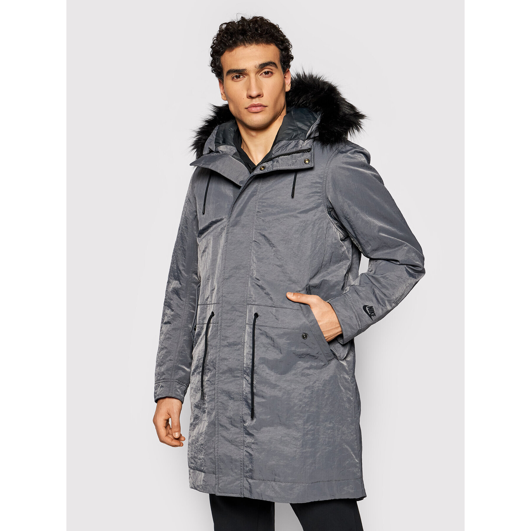 Nike Parka Sportswear BV4751 Szürke Loose Fit - Pepit.hu