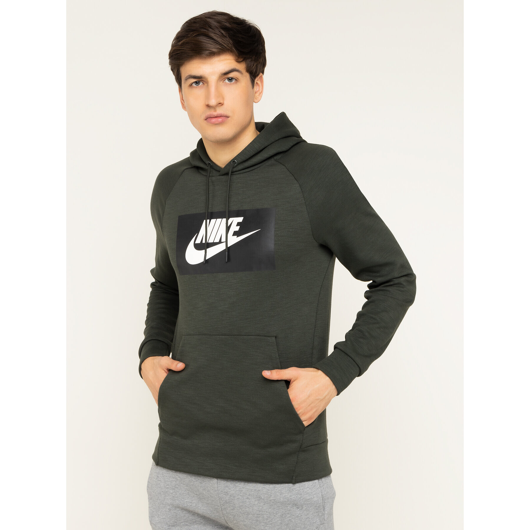 Nike Pulóver Optic Fleece BV2989 Zöld Regular Fit - Pepit.hu