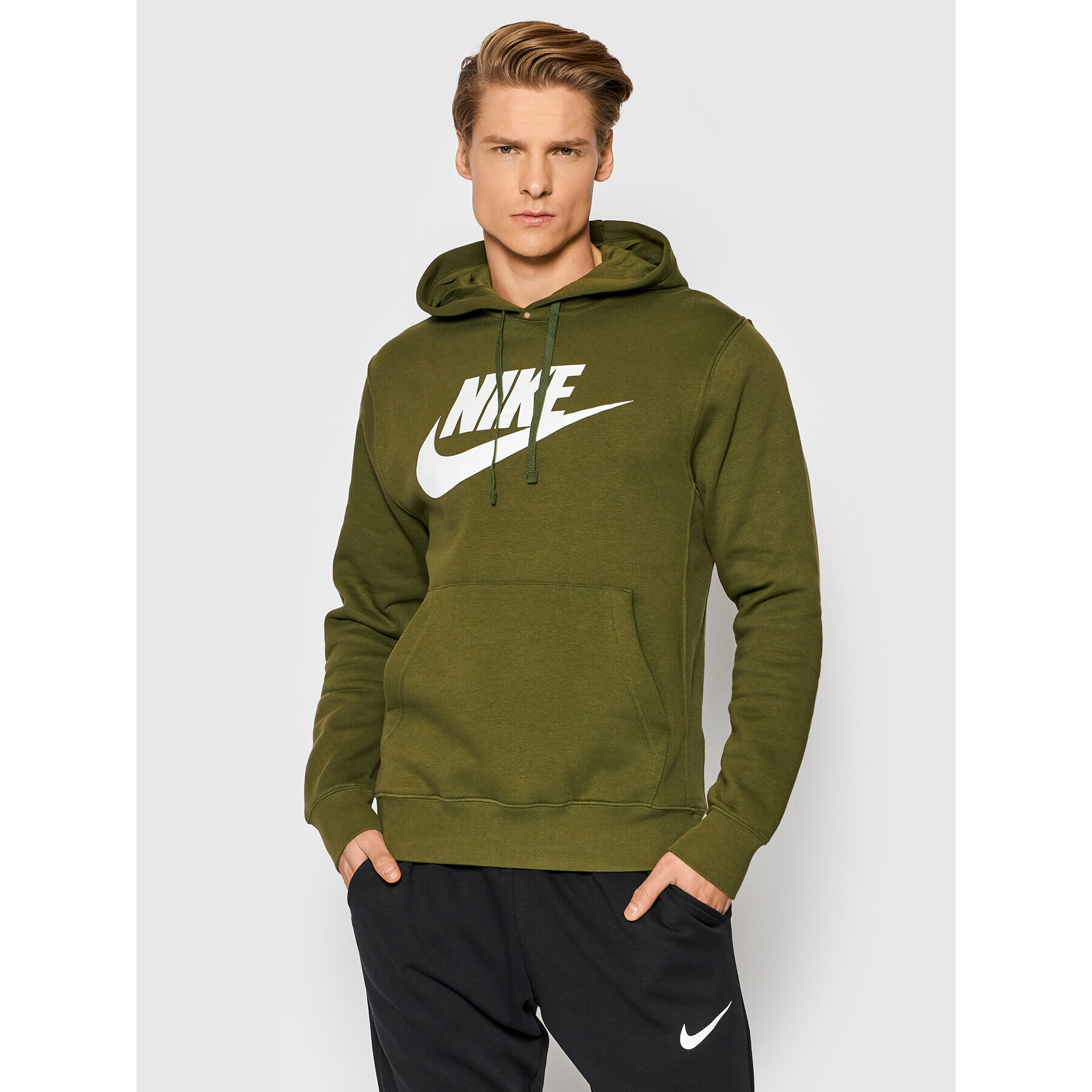 Nike Pulóver Sportswear Club BV2973 Zöld Standard Fit - Pepit.hu