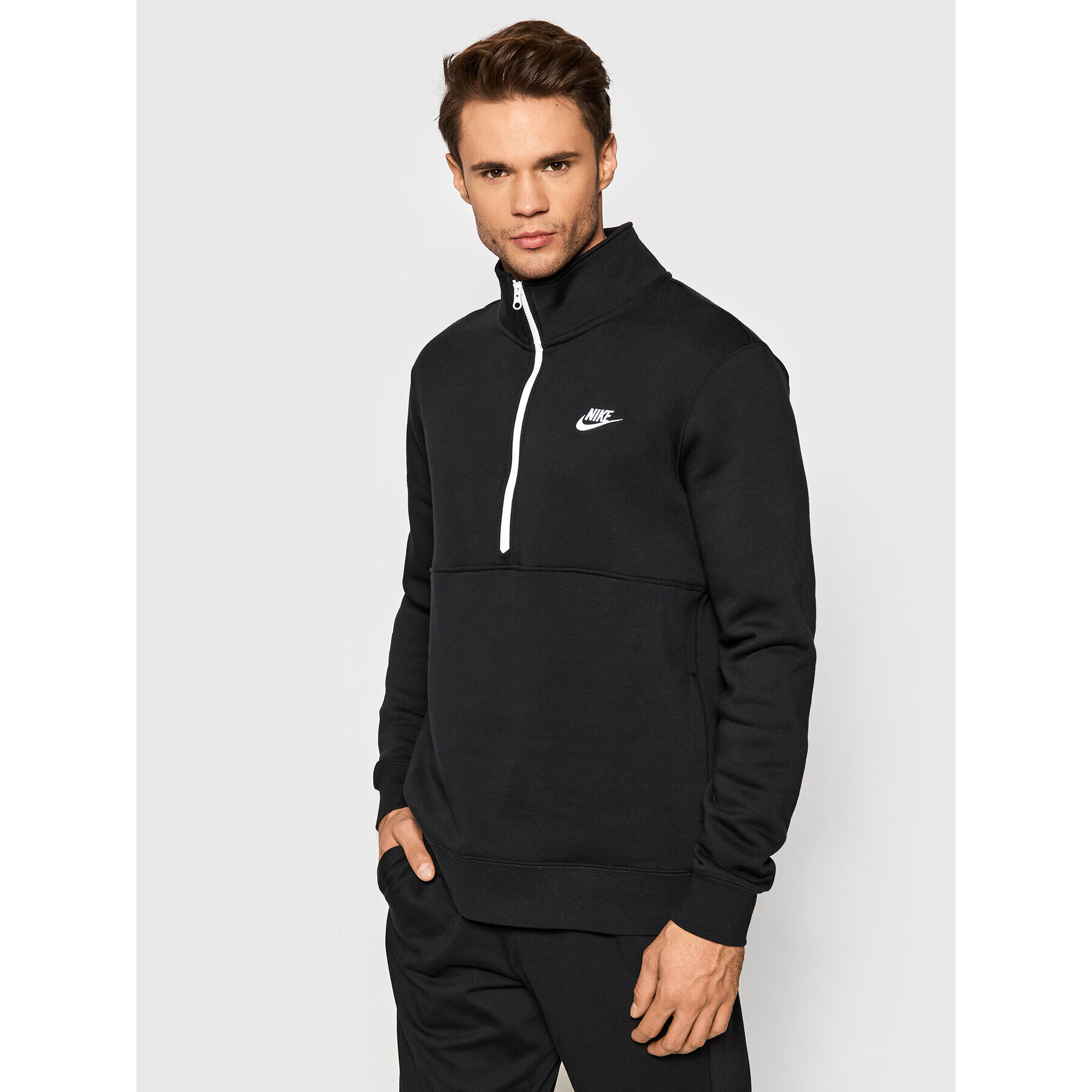 Nike Pulóver Sportswear Club DD4732 Fekete Standard Fit - Pepit.hu