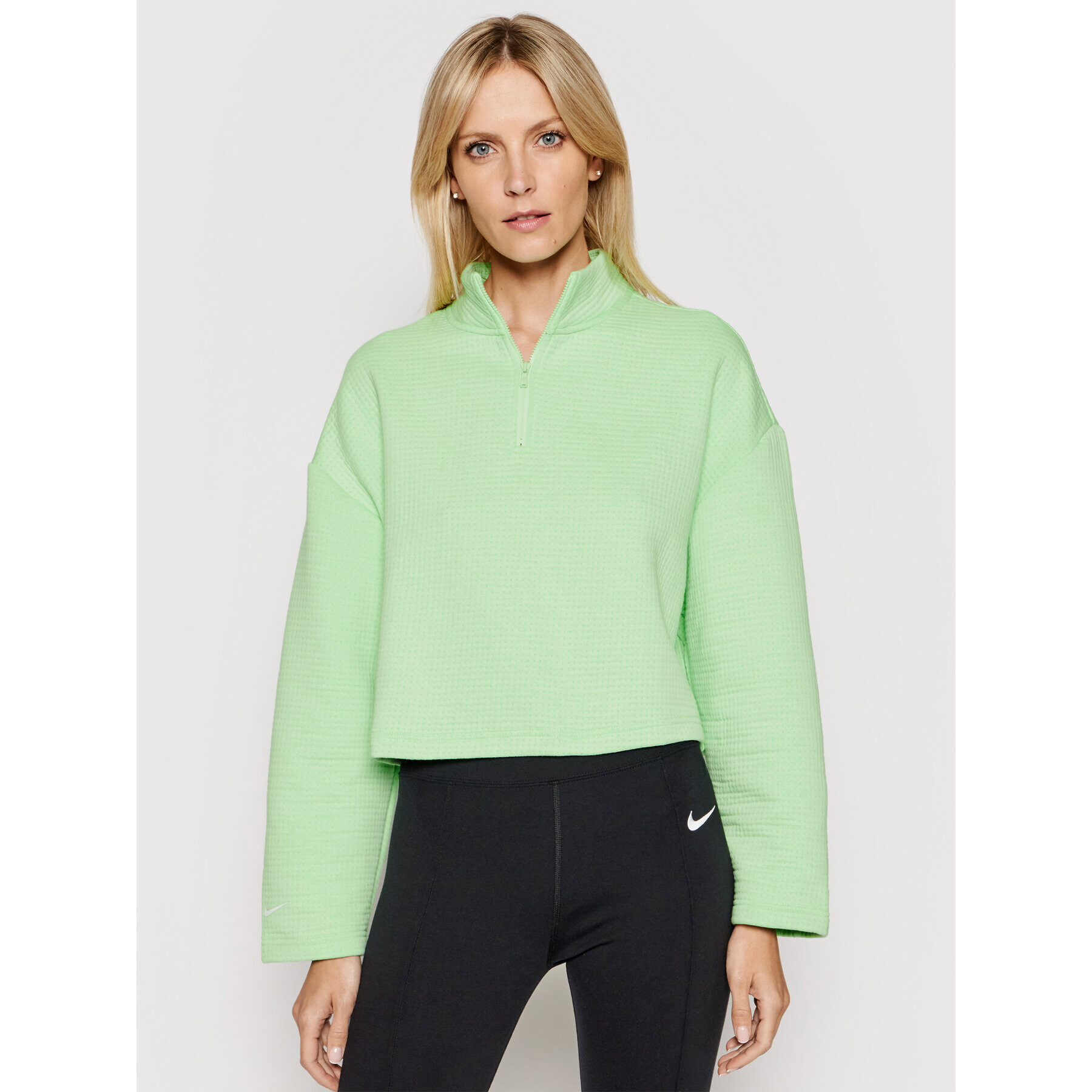 Nike Pulóver Sportswear Tech Fleece CT0882 Zöld Relaxed Fit - Pepit.hu