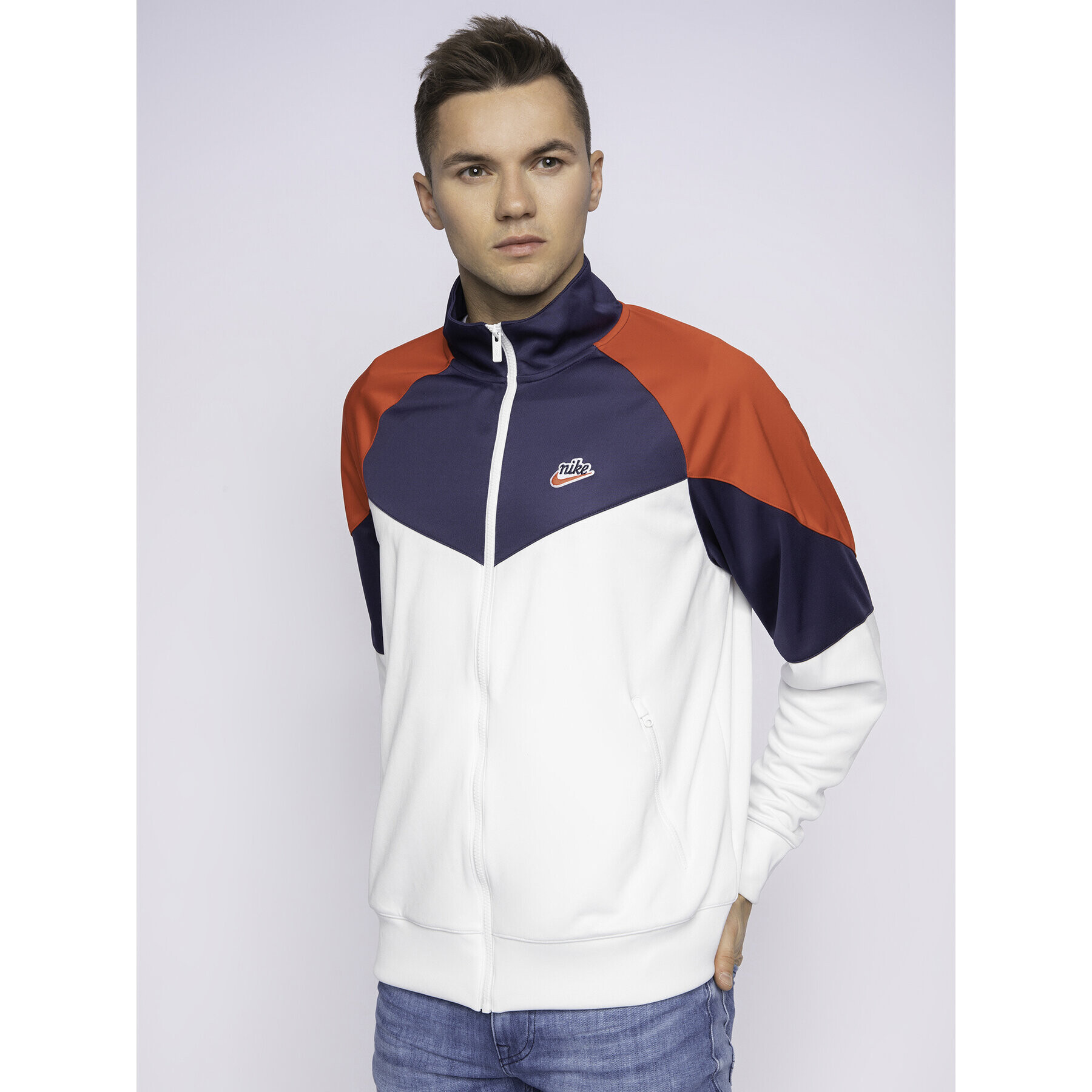 Nike Pulóver Sportswear Windrunner BV2625 Fehér Loose Fit - Pepit.hu