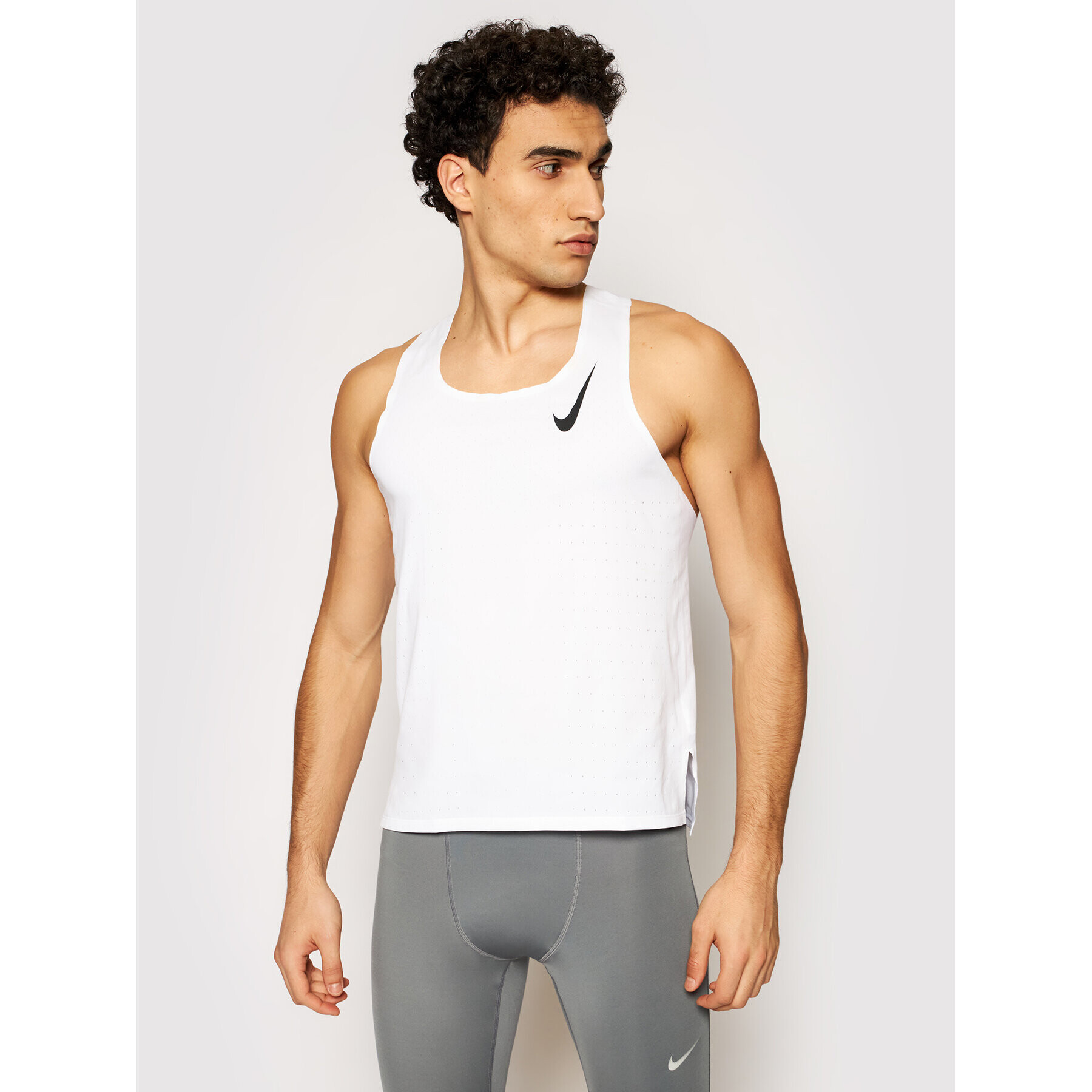 Nike Technikai póló Aeroswift Singlet CJ7835 Fehér Slim Fit - Pepit.hu