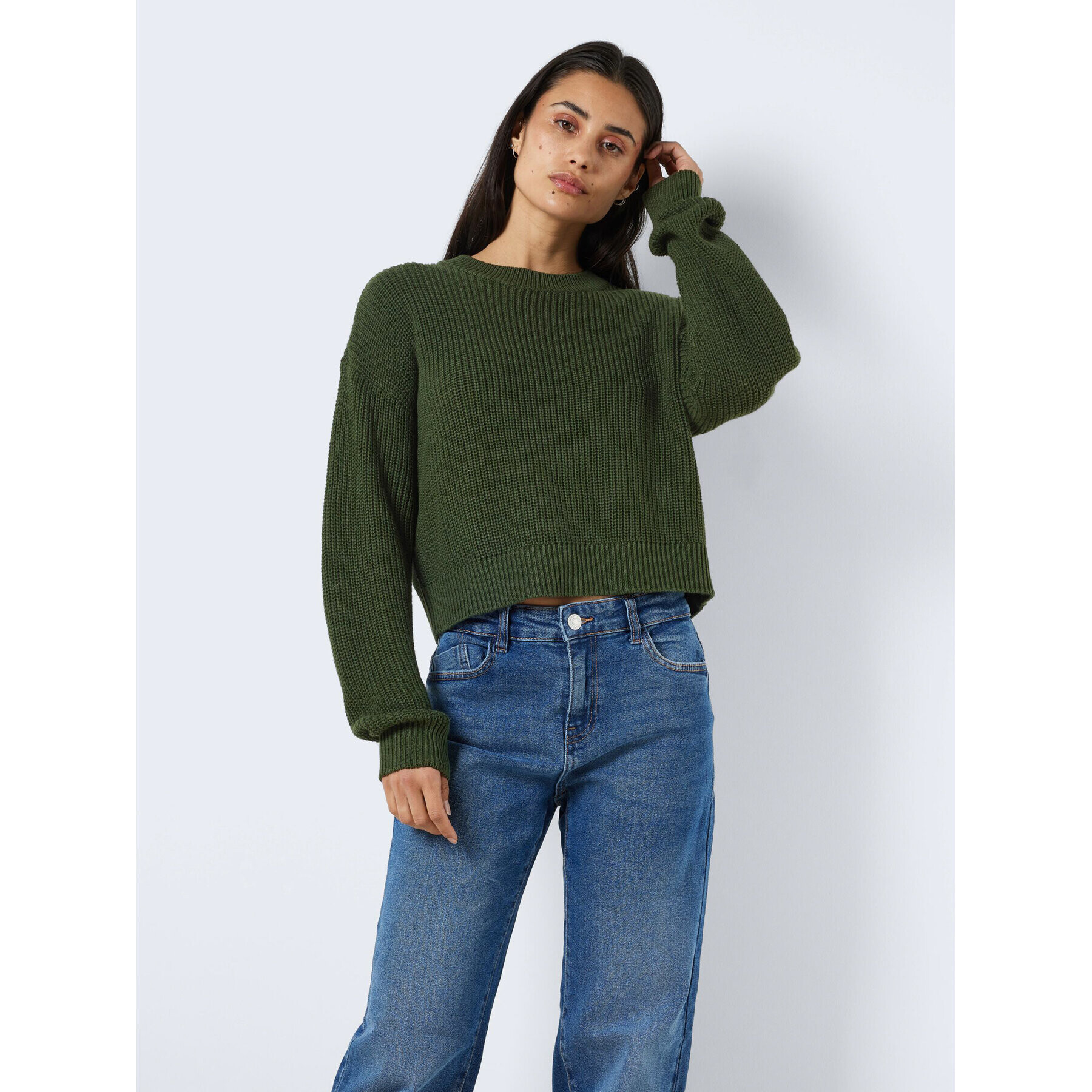 Noisy May Sweater Maysa 27021536 Zöld Relaxed Fit - Pepit.hu