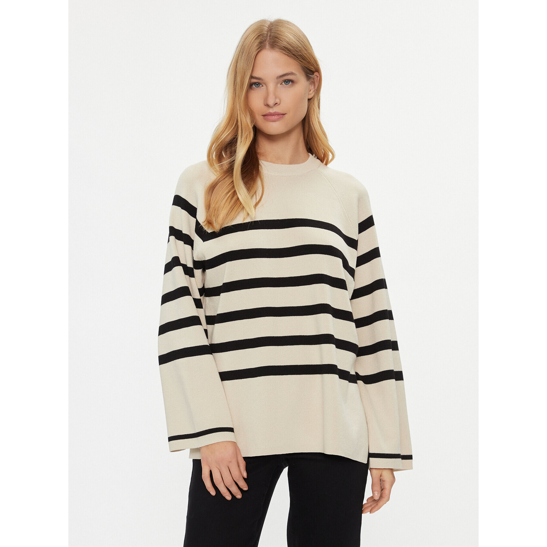 Noisy May Sweater 27027534 Bézs Relaxed Fit - Pepit.hu