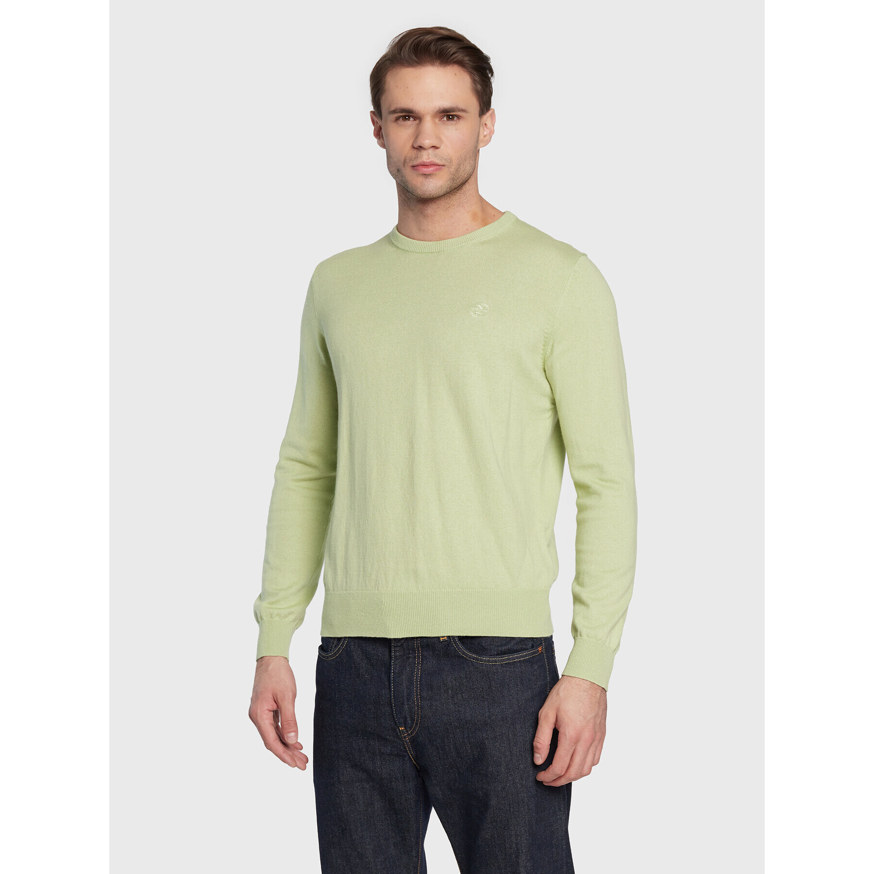 North Sails Sweater 699500 Zöld Regular Fit - Pepit.hu