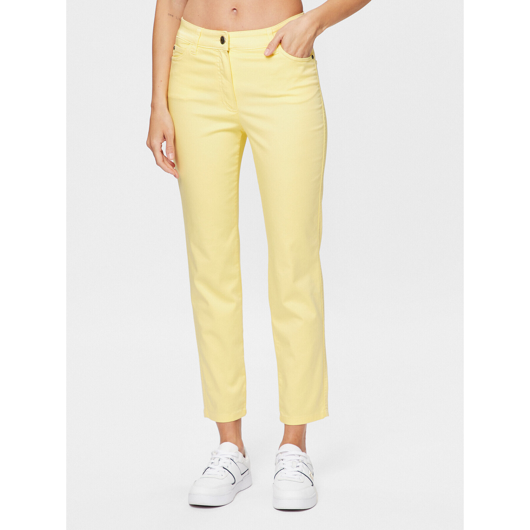 Olsen Szövet nadrág Mona 14000625 Sárga Slim Fit - Pepit.hu