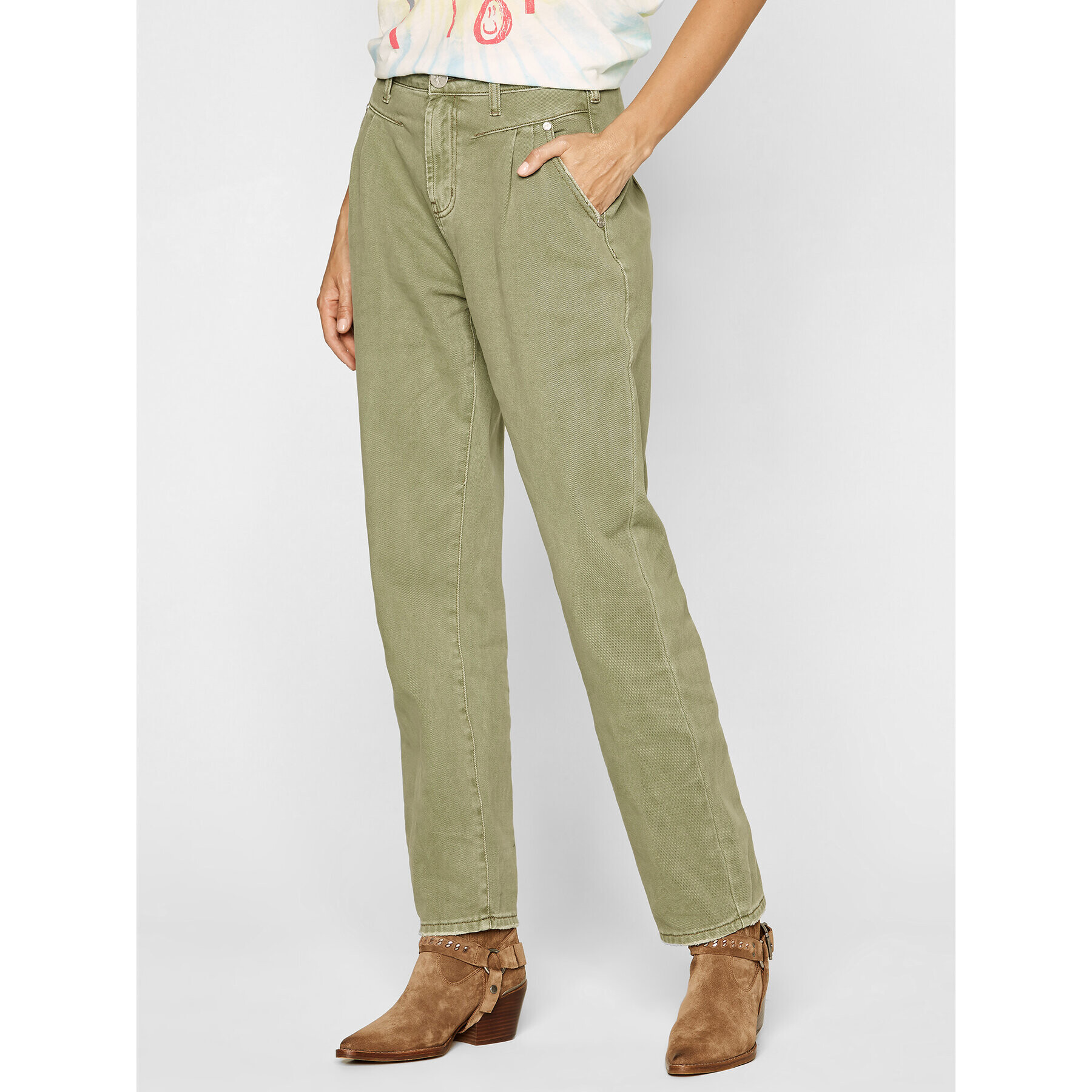 One Teaspoon Boyfriend farmer Streetwalkers 23169 Zöld Relaxed Fit - Pepit.hu