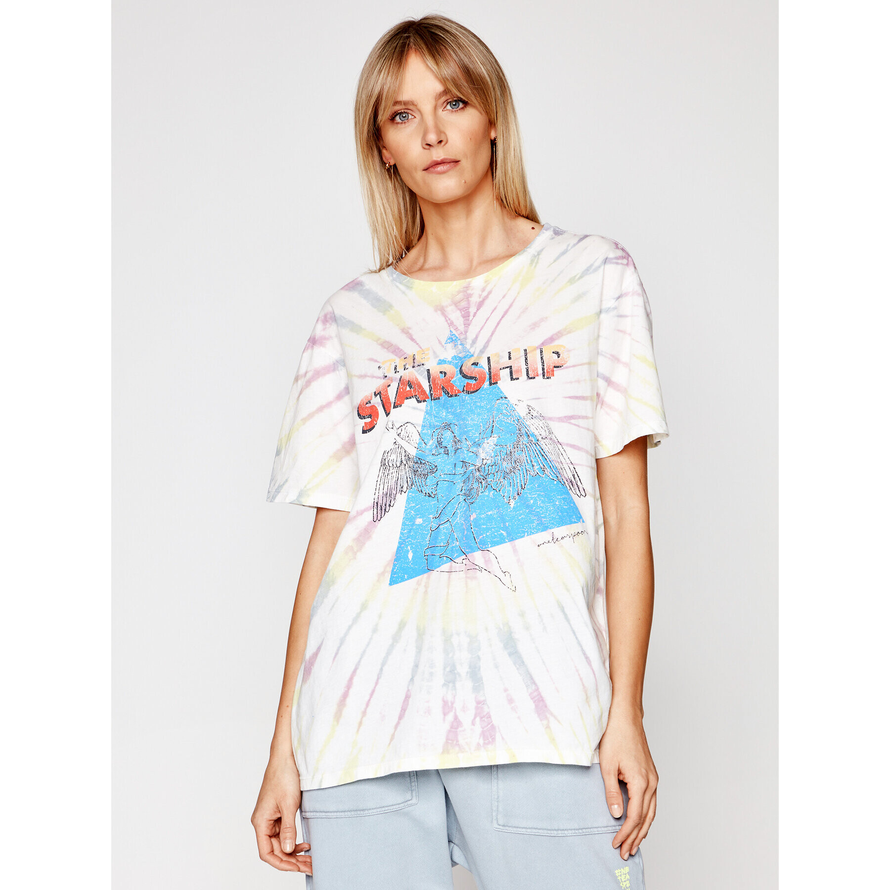 One Teaspoon Póló Starship Tye Dye Boyfriend Tee 23901 Színes Boyfriend Fit - Pepit.hu