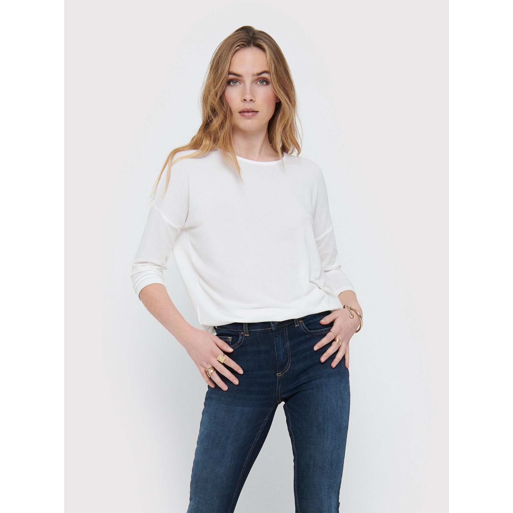 ONLY Blúz Glamour 15157920 Bézs Loose Fit - Pepit.hu