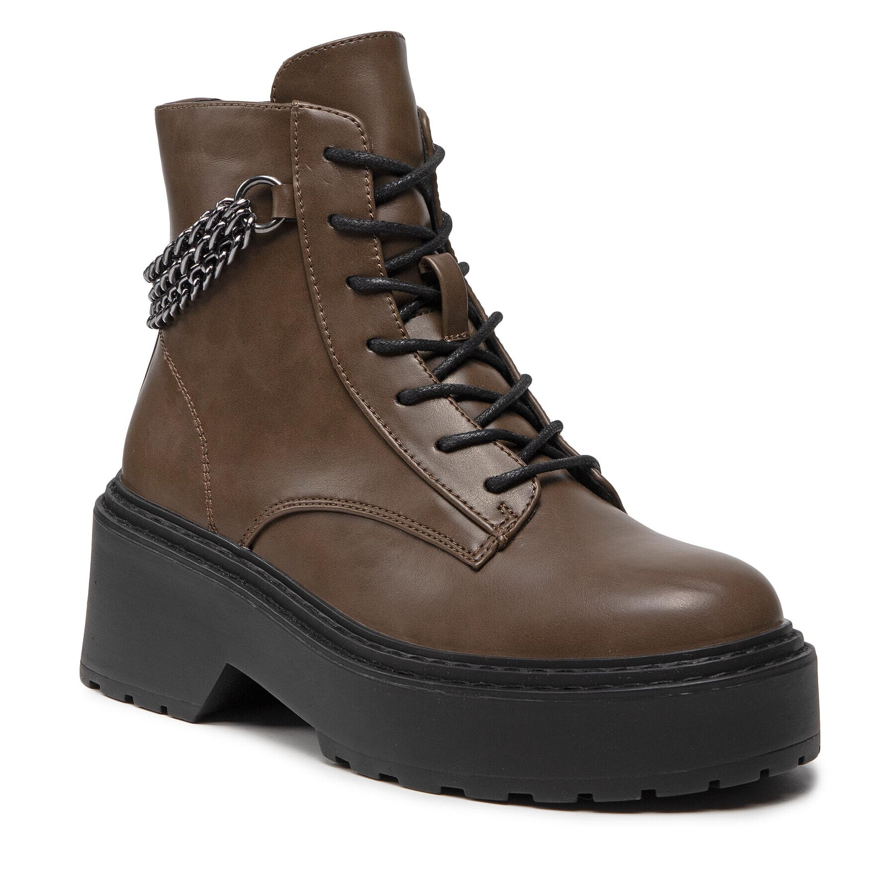 ONLY Shoes Bokacsizma Lace Up Boot 15238830 Zöld - Pepit.hu