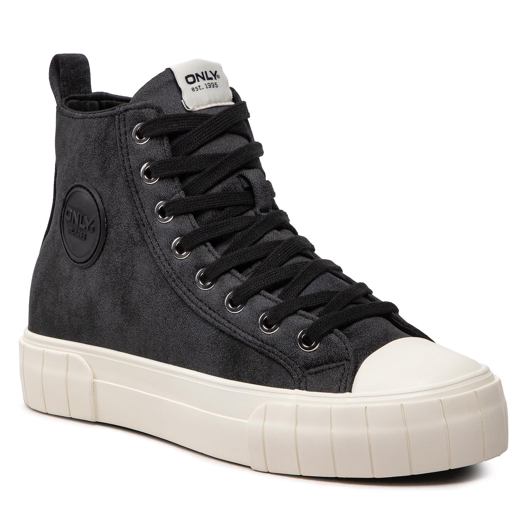 ONLY Shoes Tornacipő Onlivv-10 Pu High Sneaker 15272208 Fekete - Pepit.hu