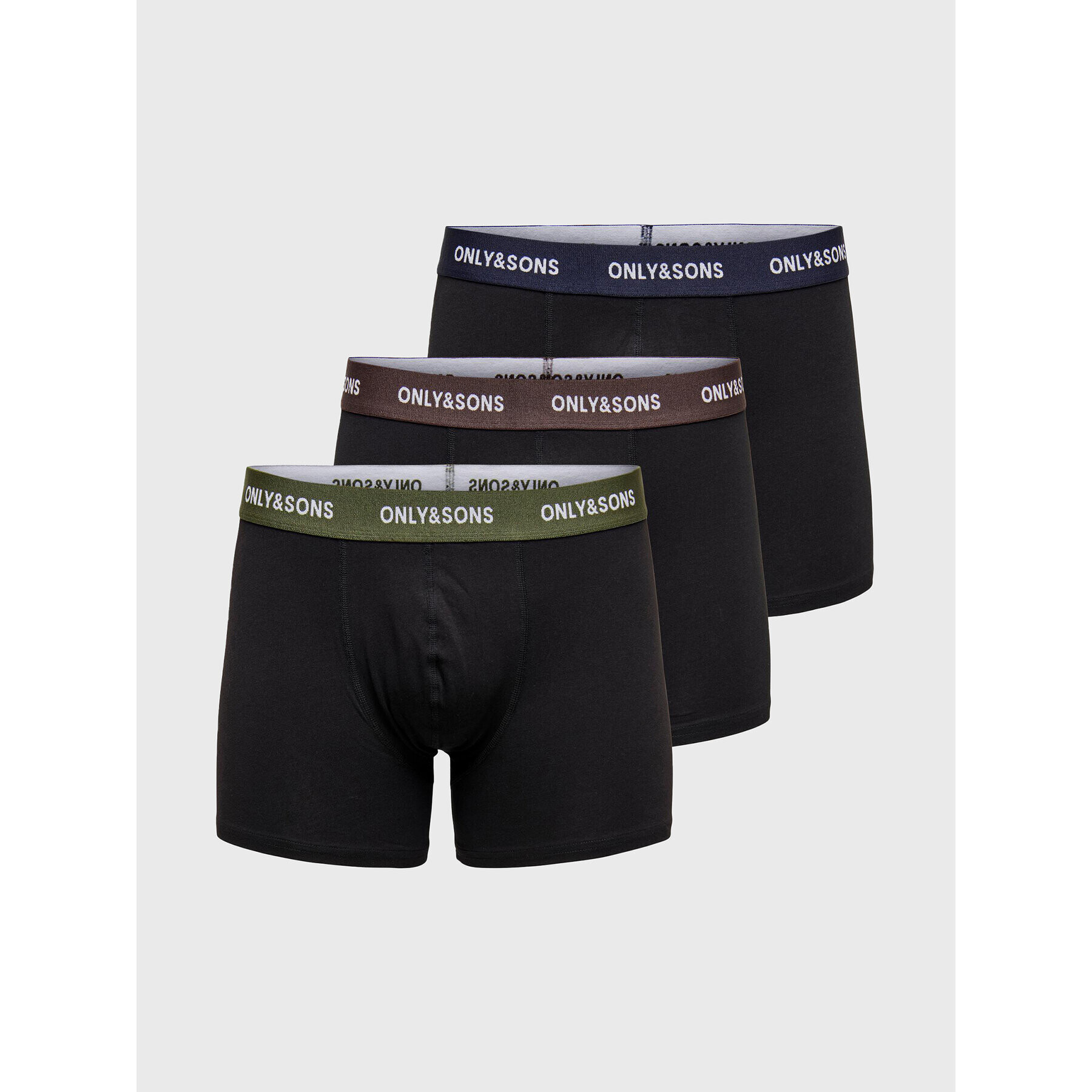 Only & Sons 3 darab boxer Fitz 22023854 Fekete - Pepit.hu