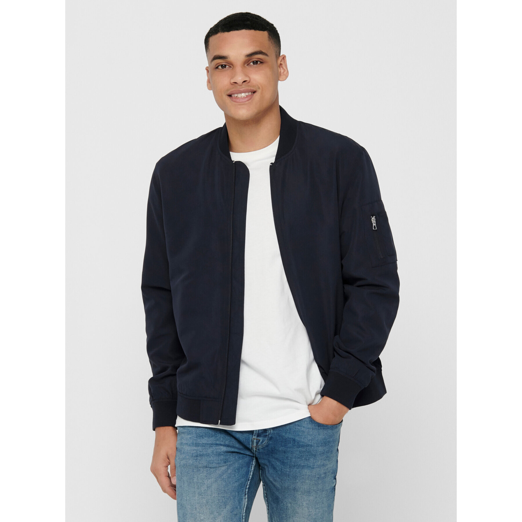 Only & Sons Bomber dzseki Jack 22015866 Sötétkék Regular Fit - Pepit.hu