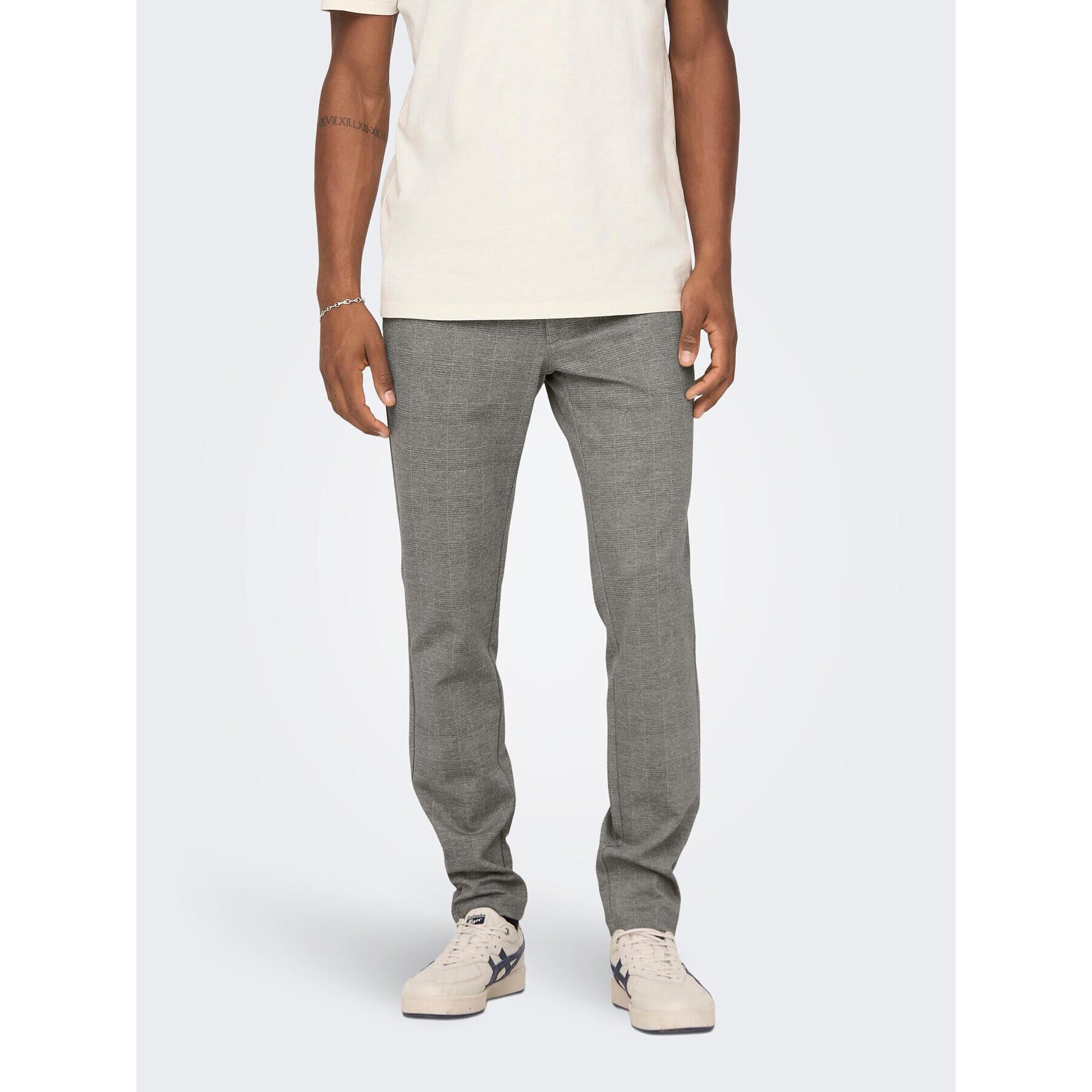 Only & Sons Chinos 22019887 Szürke Slim Tapered Fit - Pepit.hu