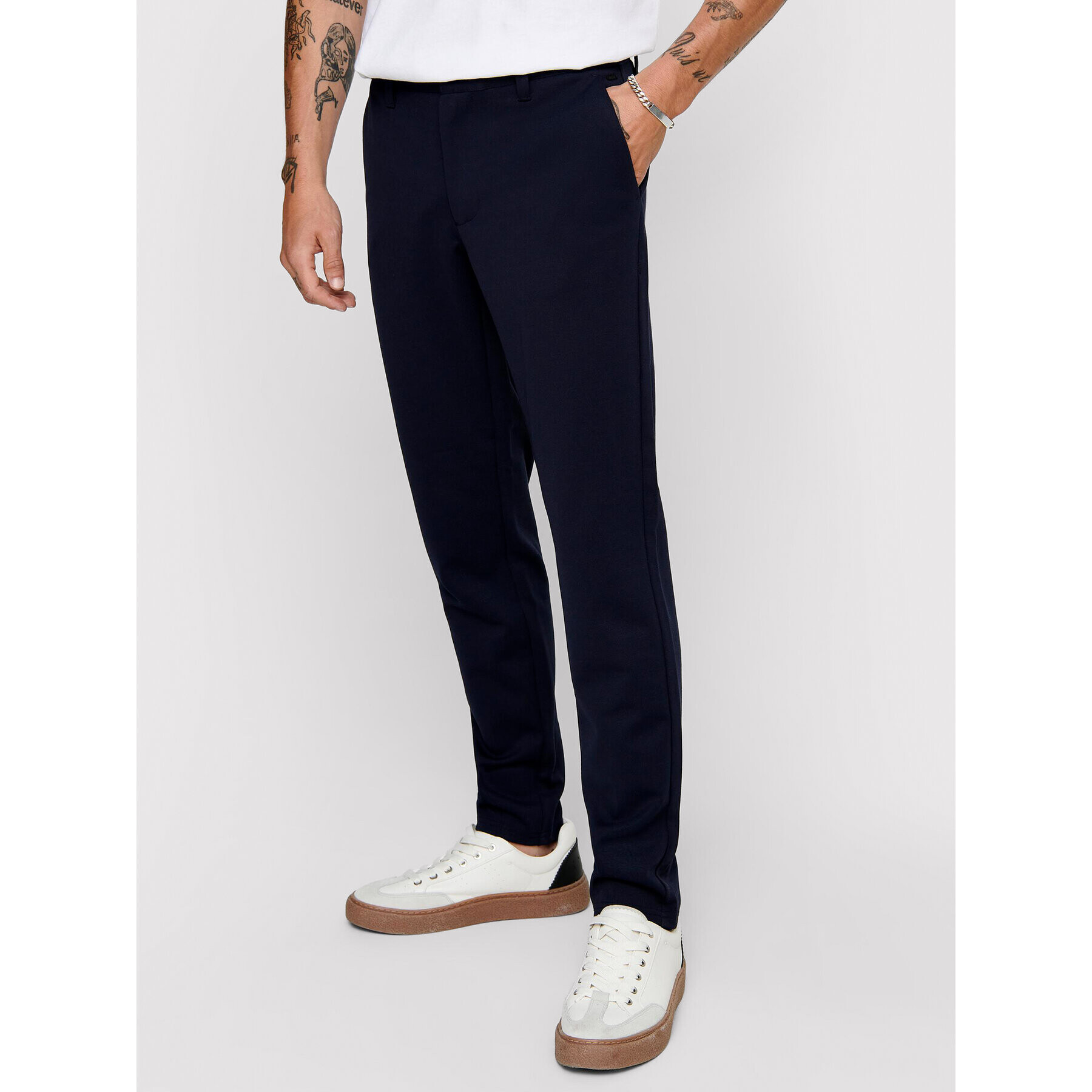 Only & Sons Chinos Mark 22010209 Sötétkék Slim Fit - Pepit.hu