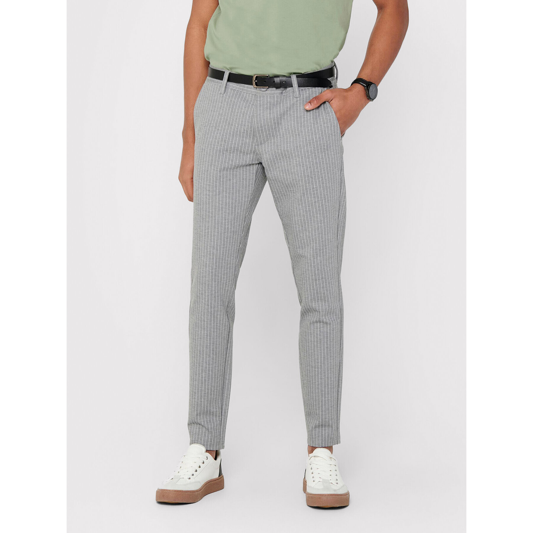 Only & Sons Chinos Mark 22013727 Szürke Slim Fit - Pepit.hu