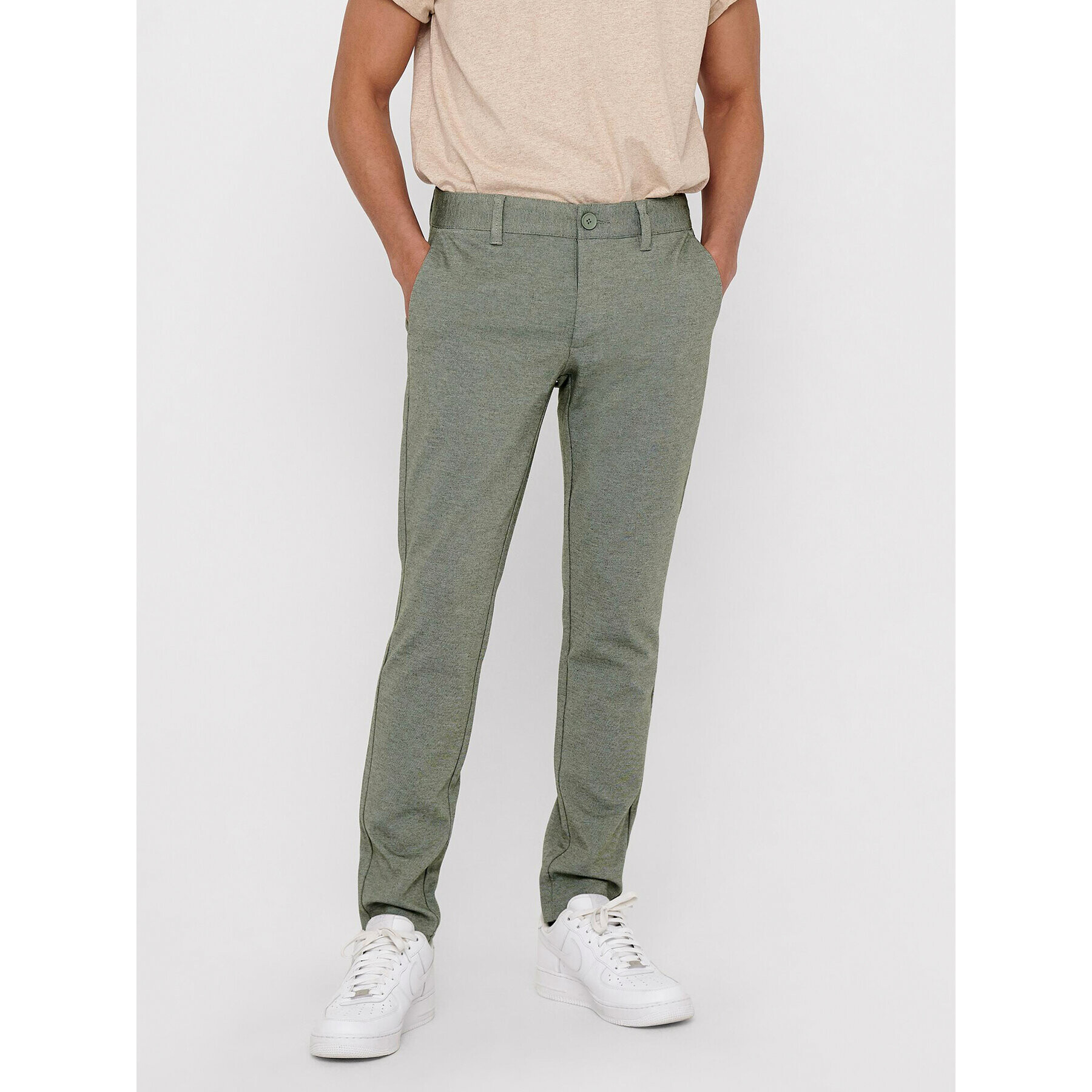 Only & Sons Chinos Mark 22015833 Zöld Regular Fit - Pepit.hu