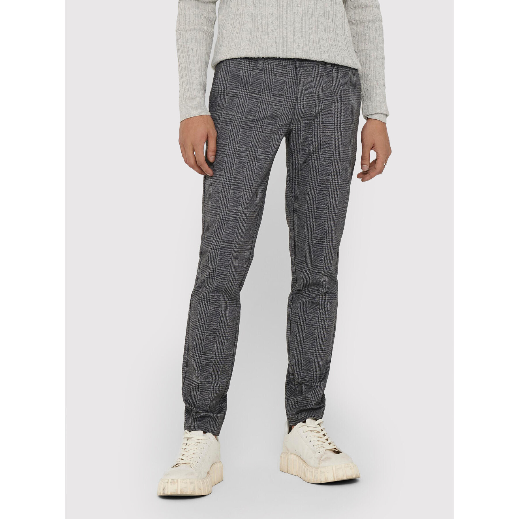 Only & Sons Chinos Mark 22018649 Szürke Regular Fit - Pepit.hu