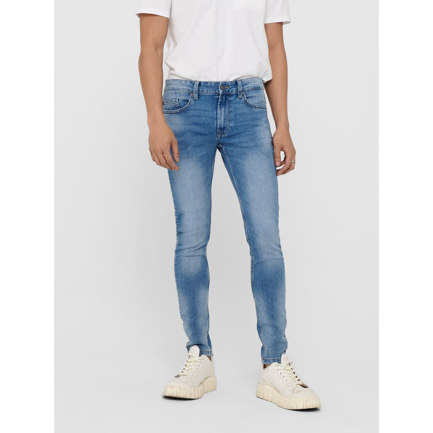 Only & Sons Farmer Warp 22018252 Kék Skinny Fit - Pepit.hu