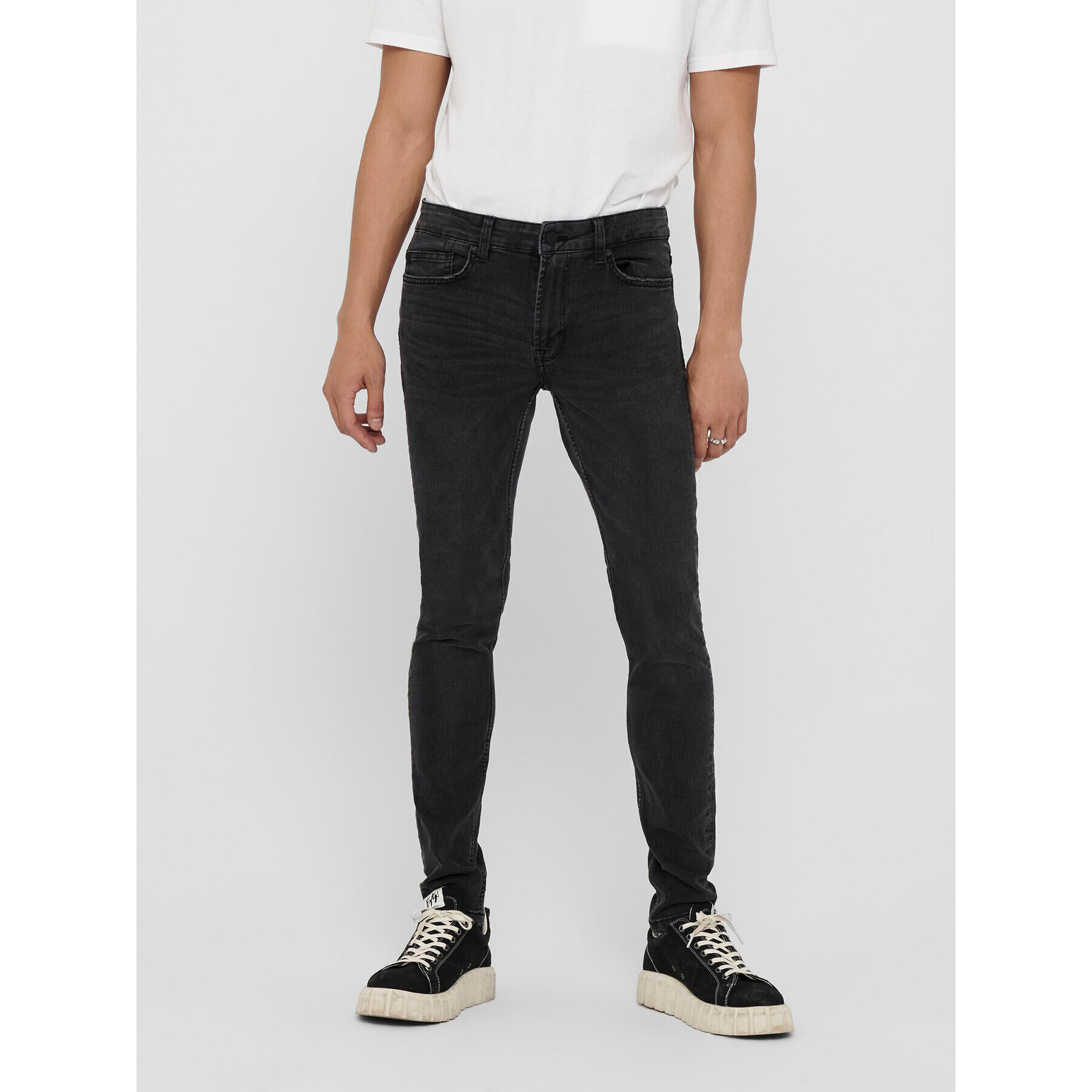 Only & Sons Farmer Warp 22018260 Szürke Skinny Fit - Pepit.hu