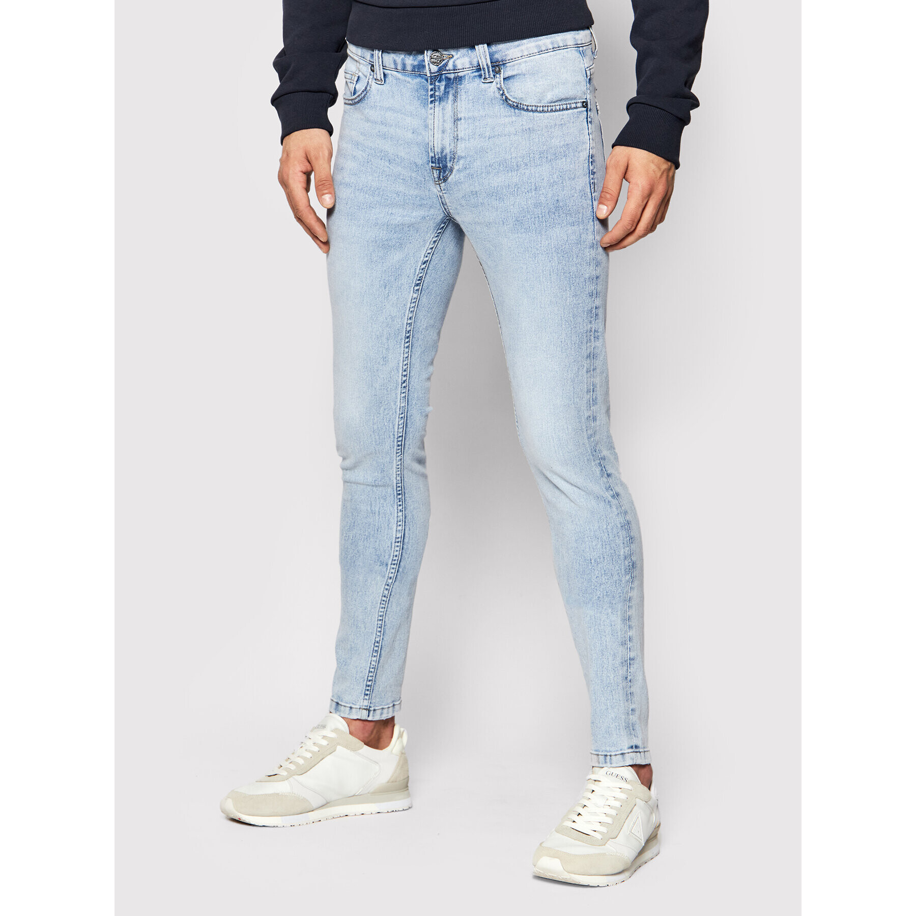 Only & Sons Farmer Warp 22020748 Kék Skinny Fit - Pepit.hu