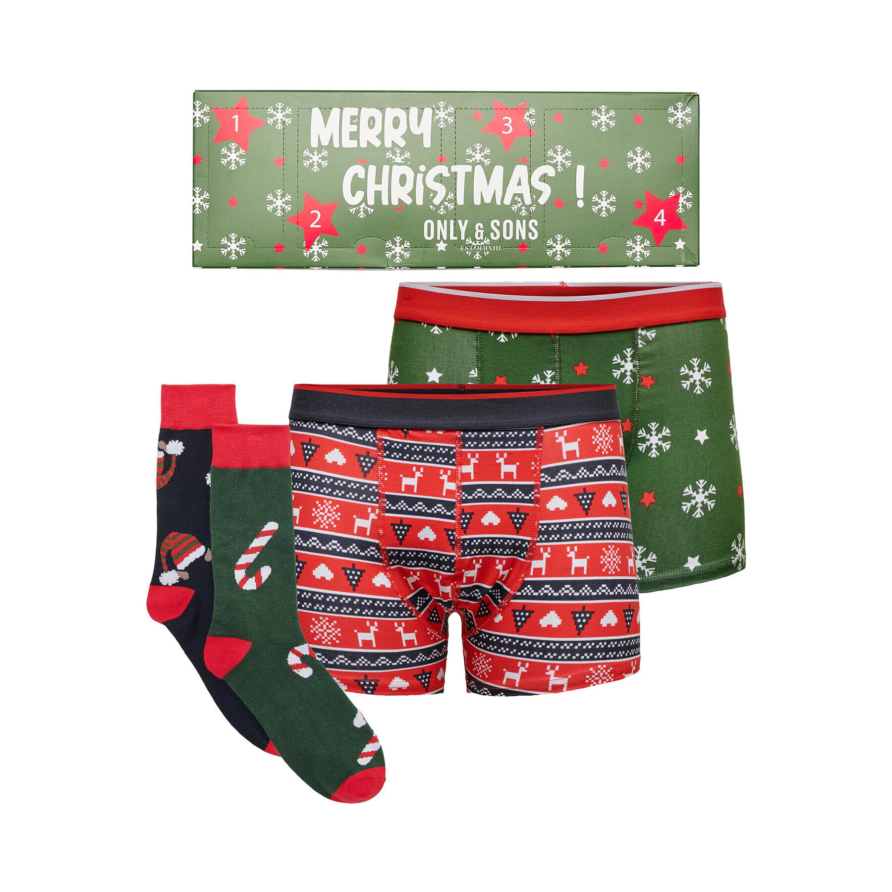 Only & Sons Fehérnemű szett X-Mass Box 22024037 Színes - Pepit.hu